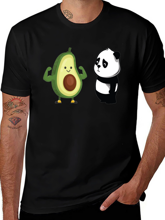 Avocado Panda Funny Graphic T-Shirt