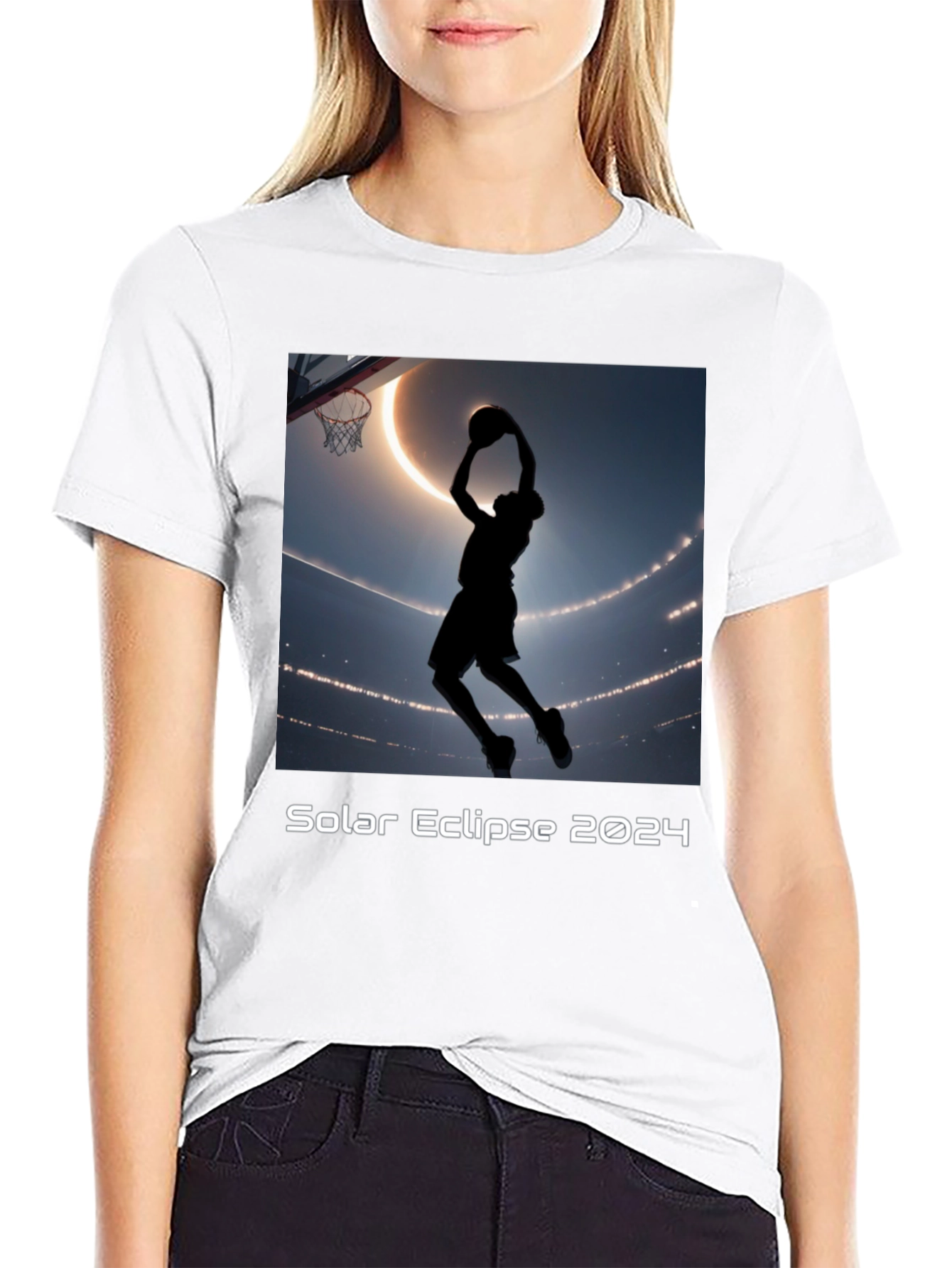 Solar Eclipse 2024 Basketball Graphic Tee