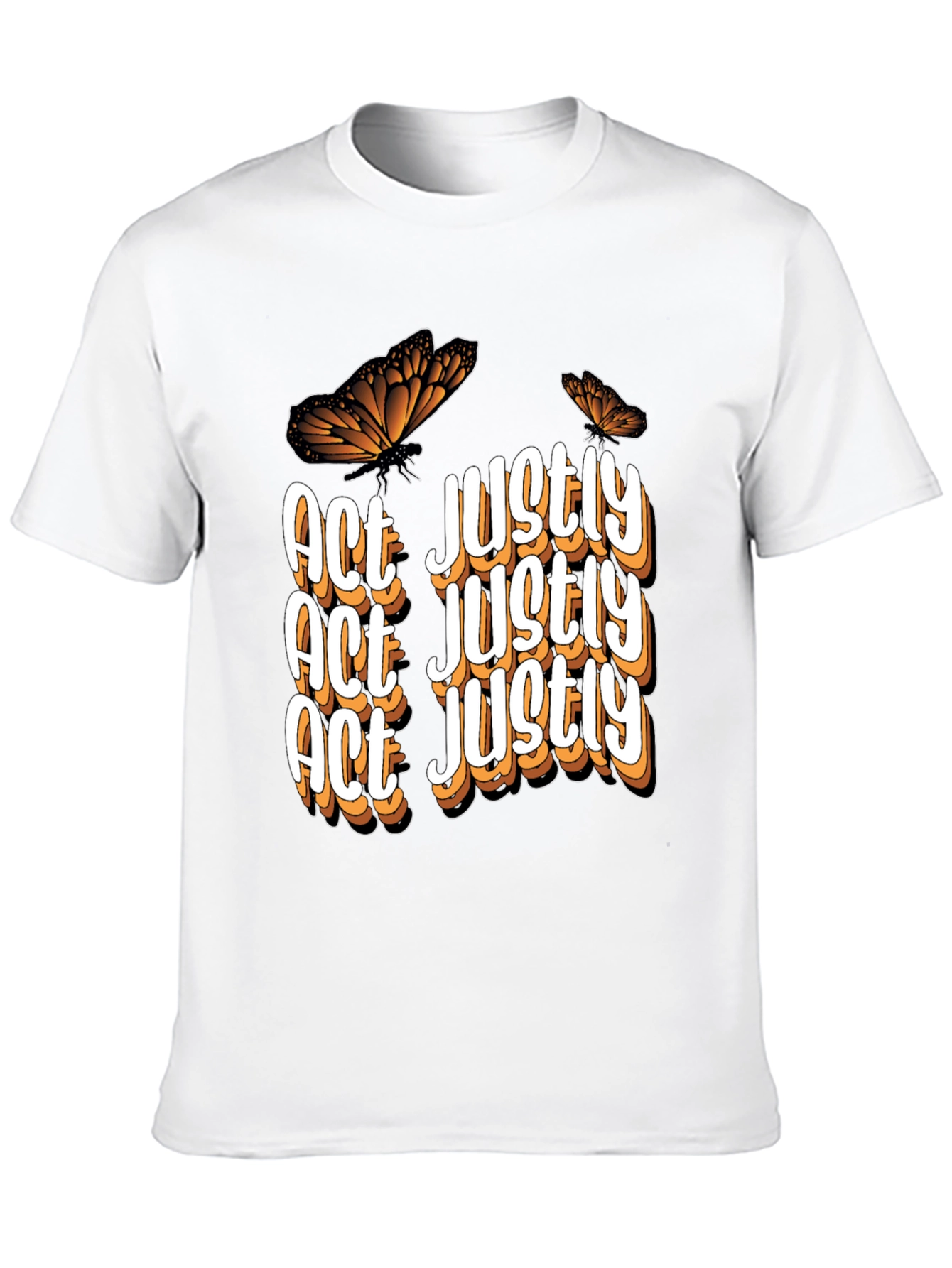 Act Justly Butterfly T-Shirt - Unisex Black Tee
