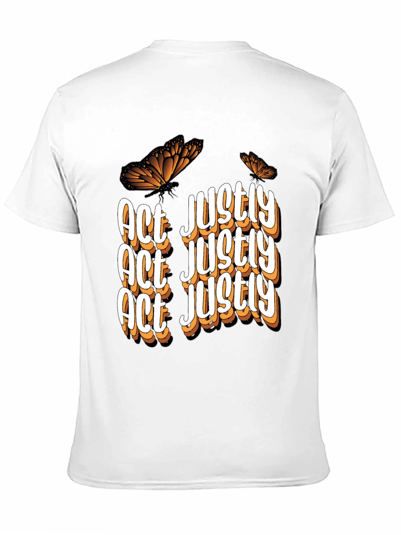 Act Justly Butterfly T-Shirt - Unisex Black Tee