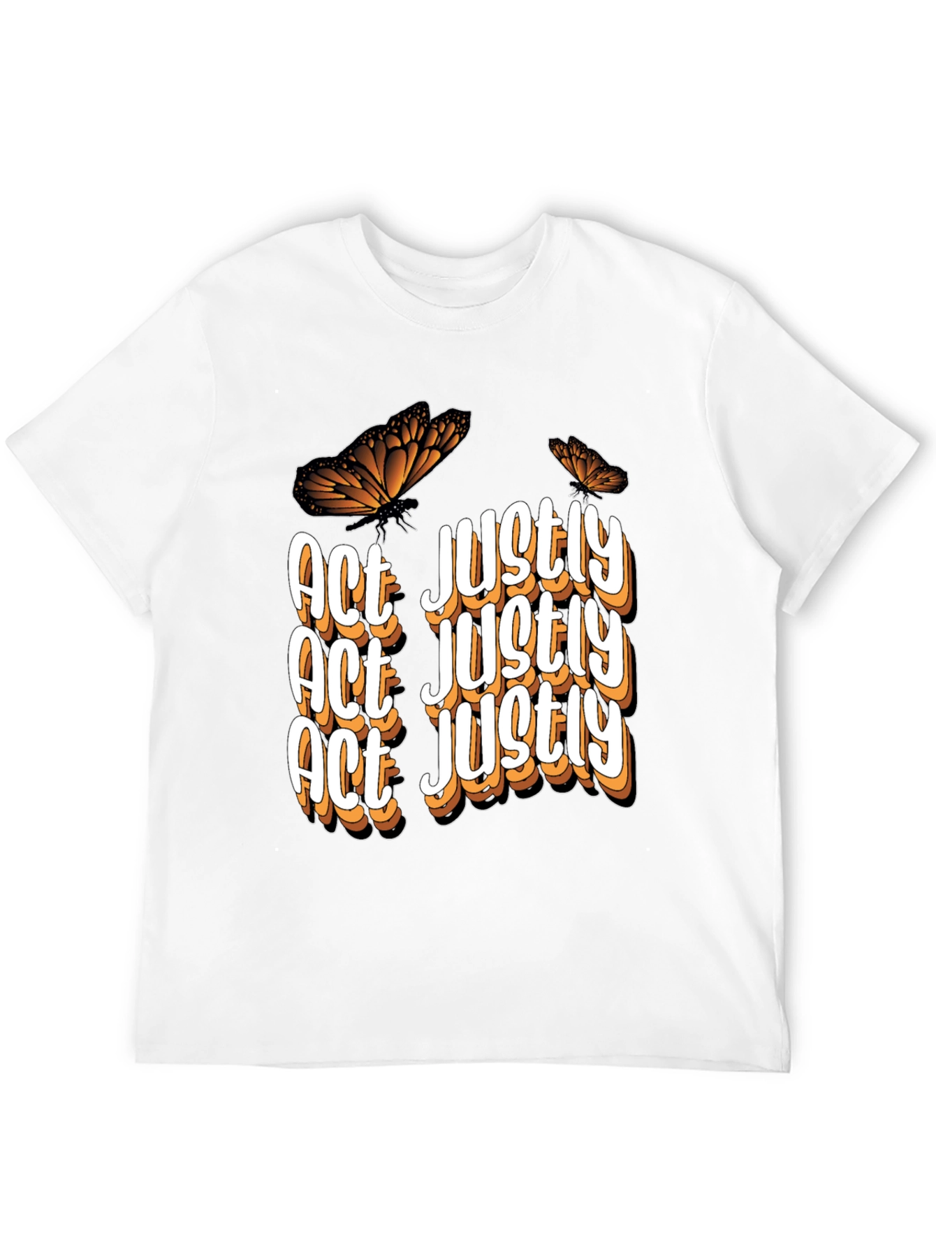 Act Justly Butterfly T-Shirt - Unisex Black Tee