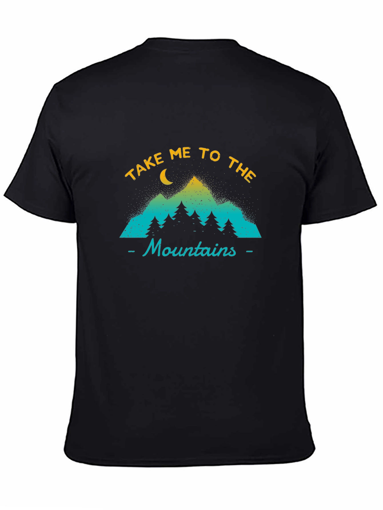 Take Me to the Mountains Black Graphic T-Shirt