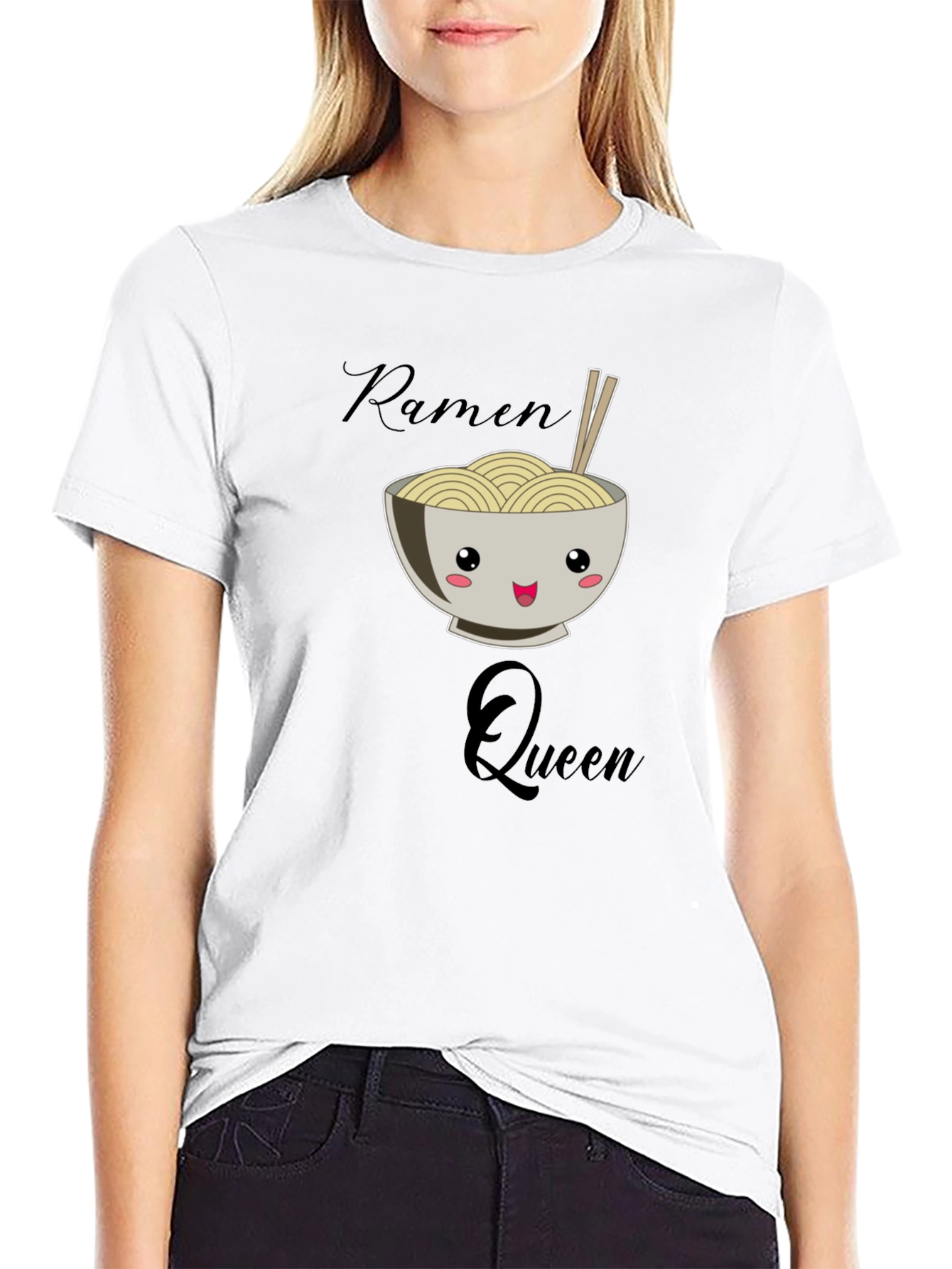Ramen Queen Graphic T-Shirt - Black