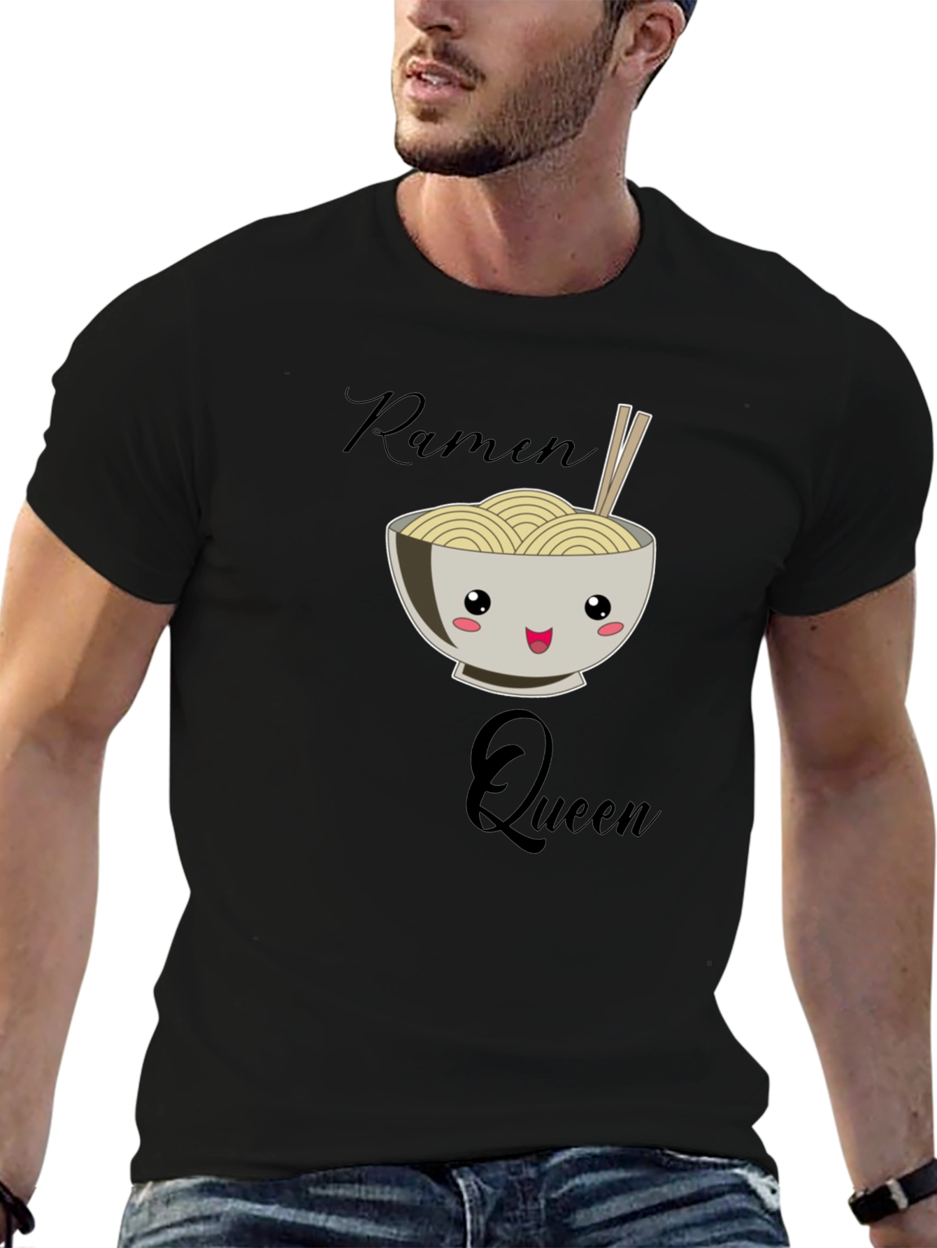 Ramen Queen Graphic T-Shirt - Black