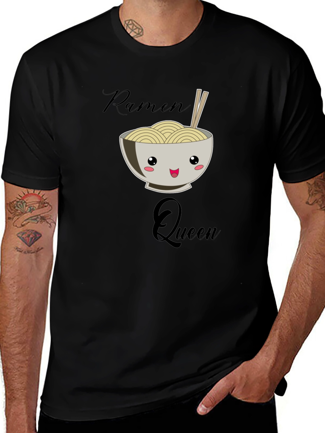 Ramen Queen Graphic T-Shirt - Black
