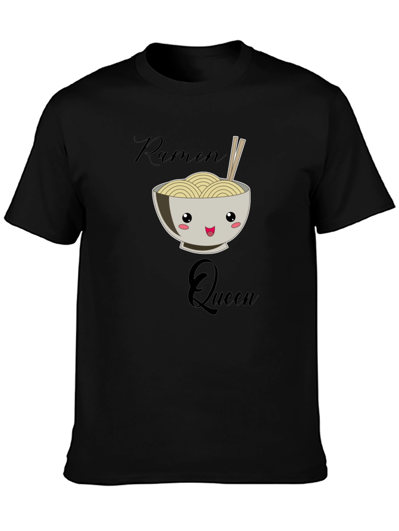 Ramen Queen Graphic T-Shirt - Black