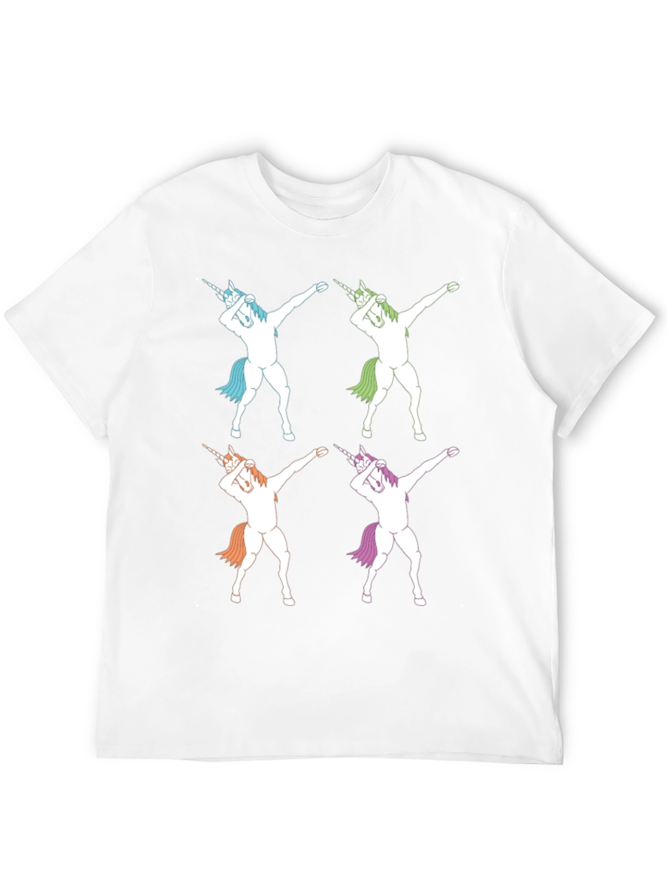 Dabbing Unicorns Graphic Tee - Black