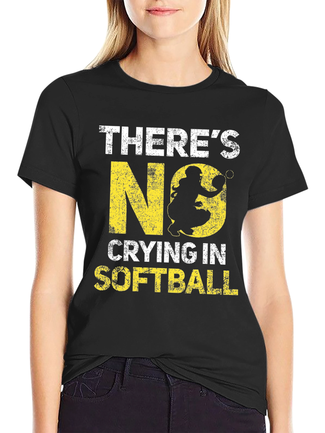 Theres No Crying in Softball Graphic Tee