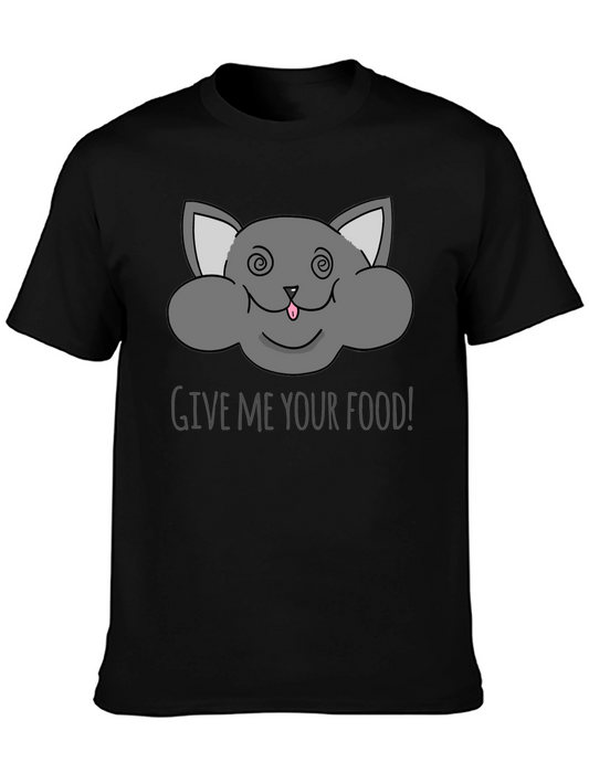 Funny Cat Give Me Your Food Graphic Tee