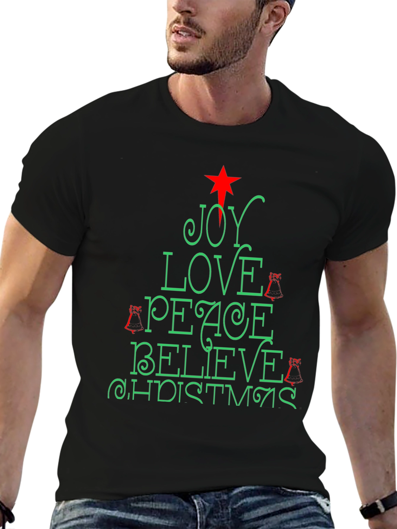 Holiday Christmas Joy Love Peace Tee