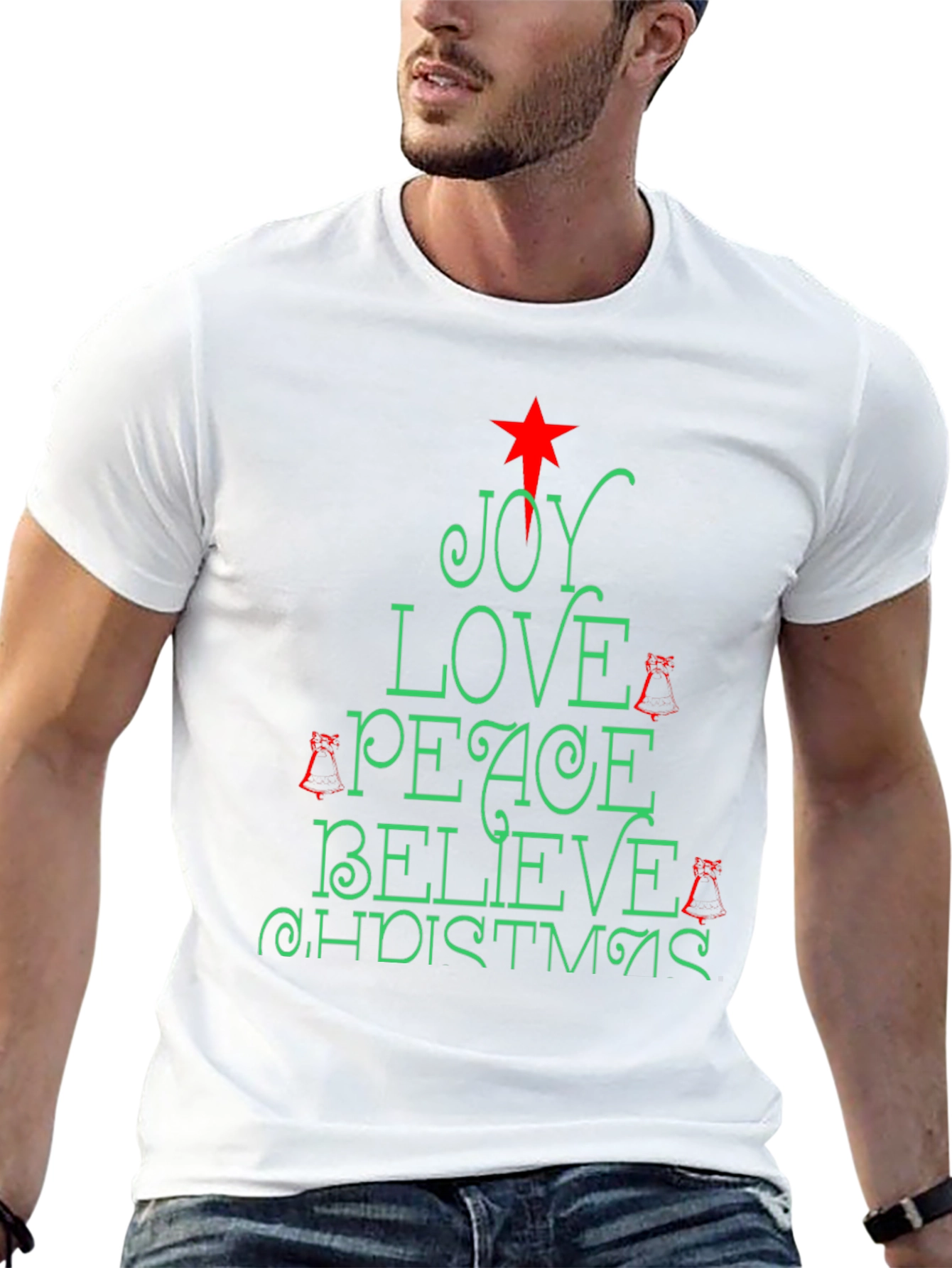 Holiday Christmas Joy Love Peace Tee