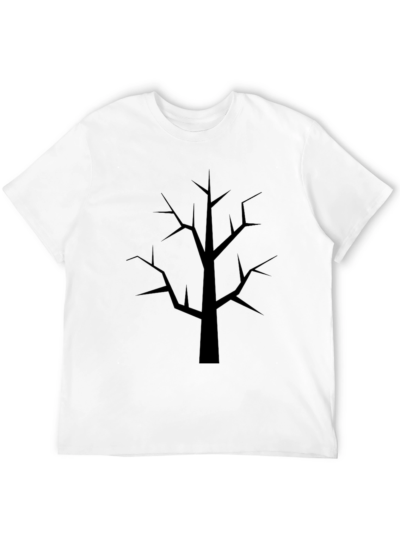 Minimalist Tree Graphic Black T-Shirt
