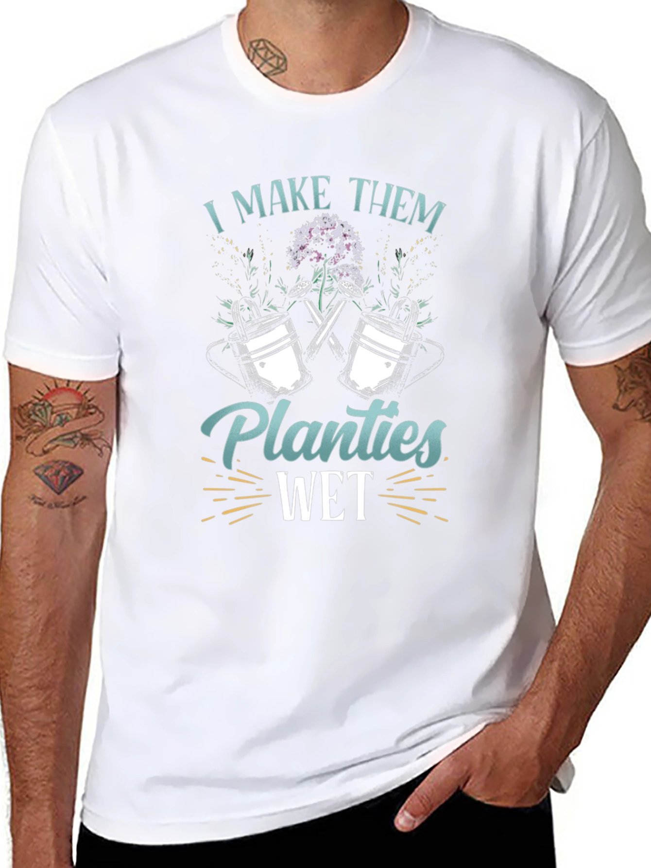 I Make Them Planties Wet Black T-Shirt
