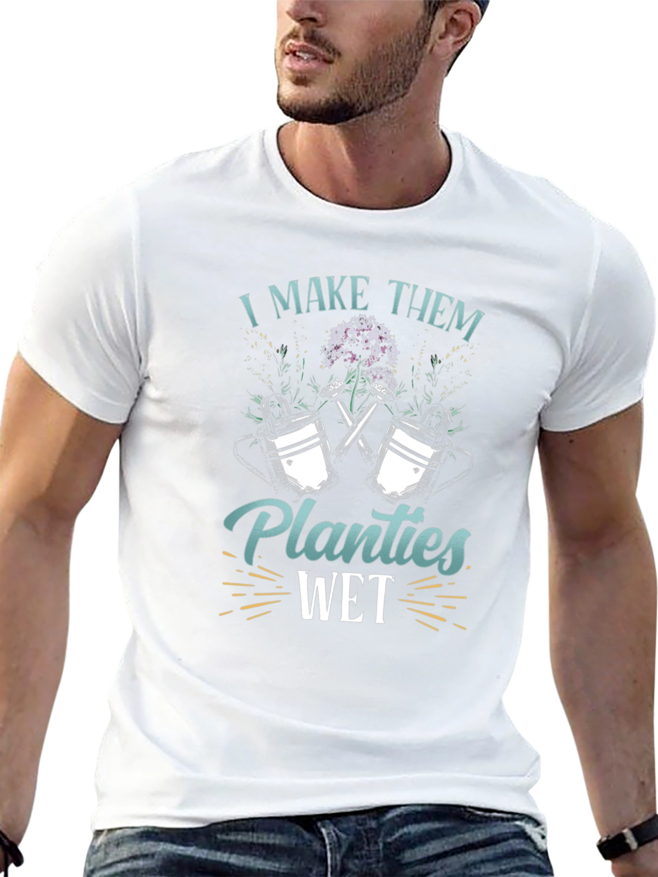 I Make Them Planties Wet Black T-Shirt