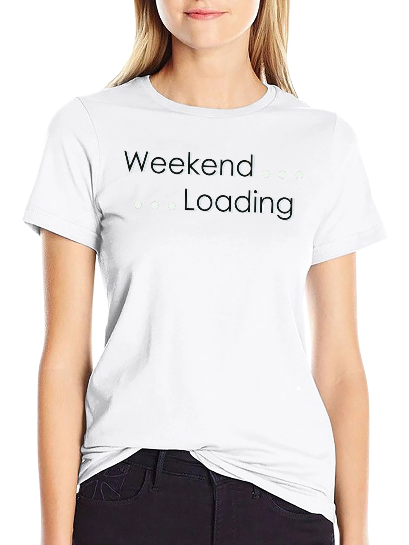 Weekend Loading Graphic Tee - Comfy Black T-Shirt