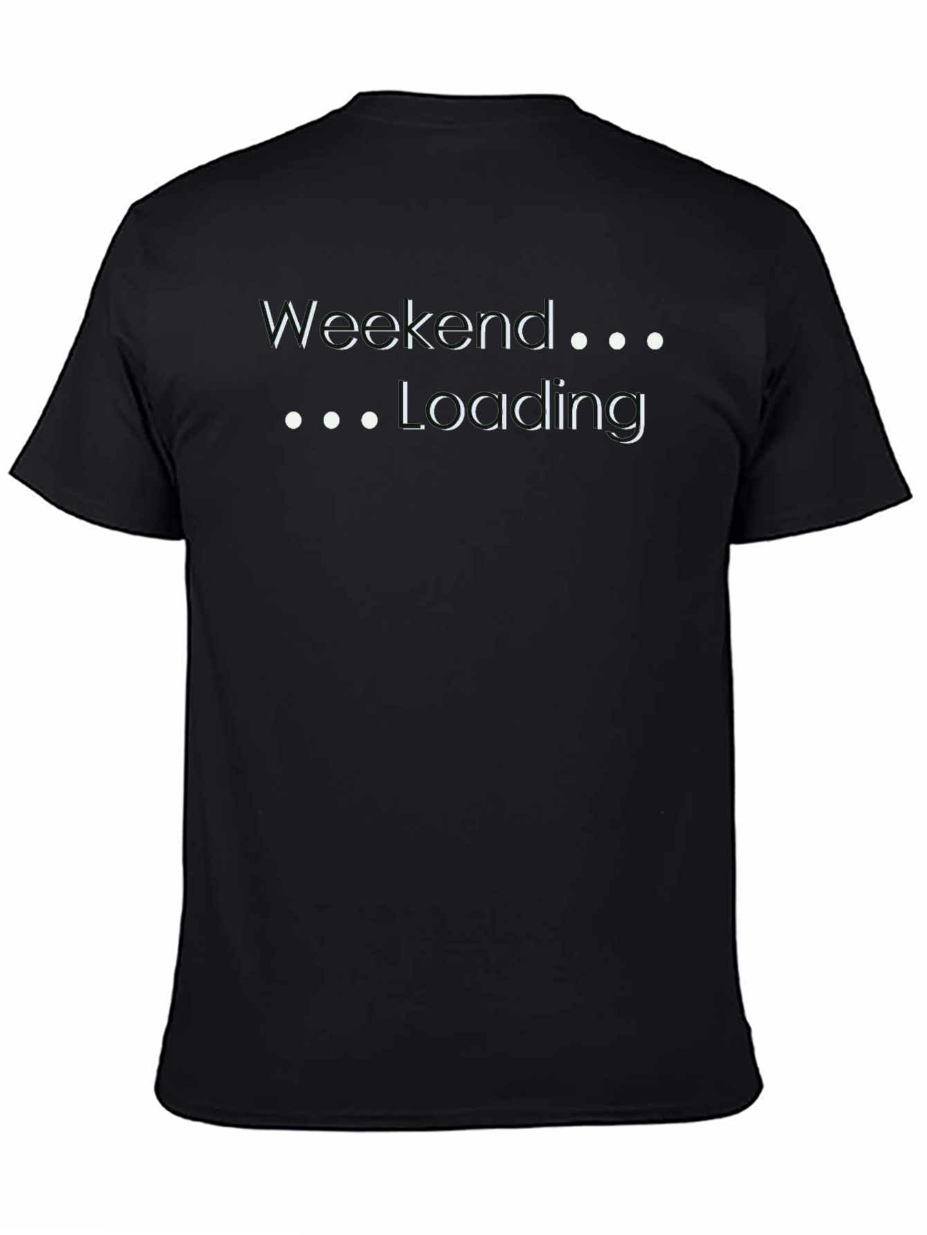Weekend Loading Graphic Tee - Comfy Black T-Shirt
