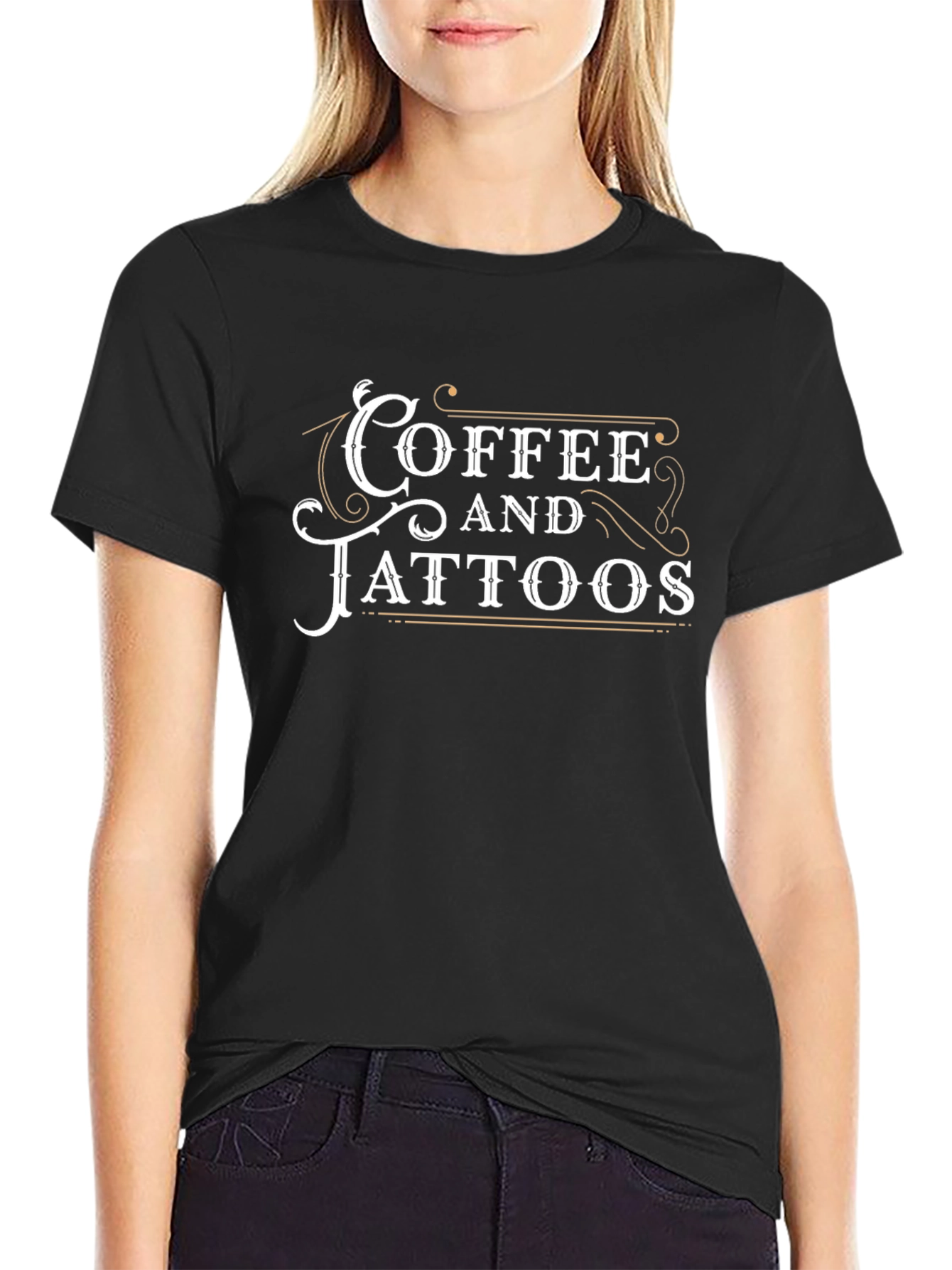Coffee and Tattoos Graphic Tee - Casual Style