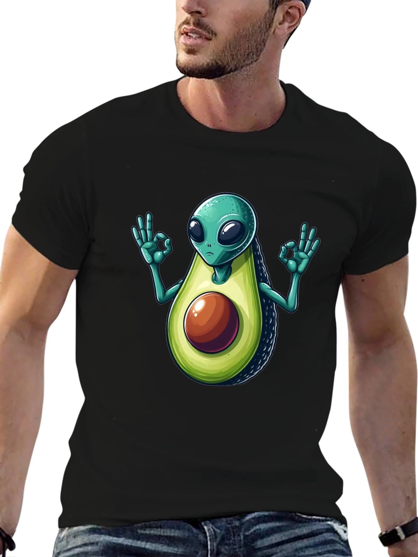 Alien Avocado T-Shirt - Funny Graphic Tee