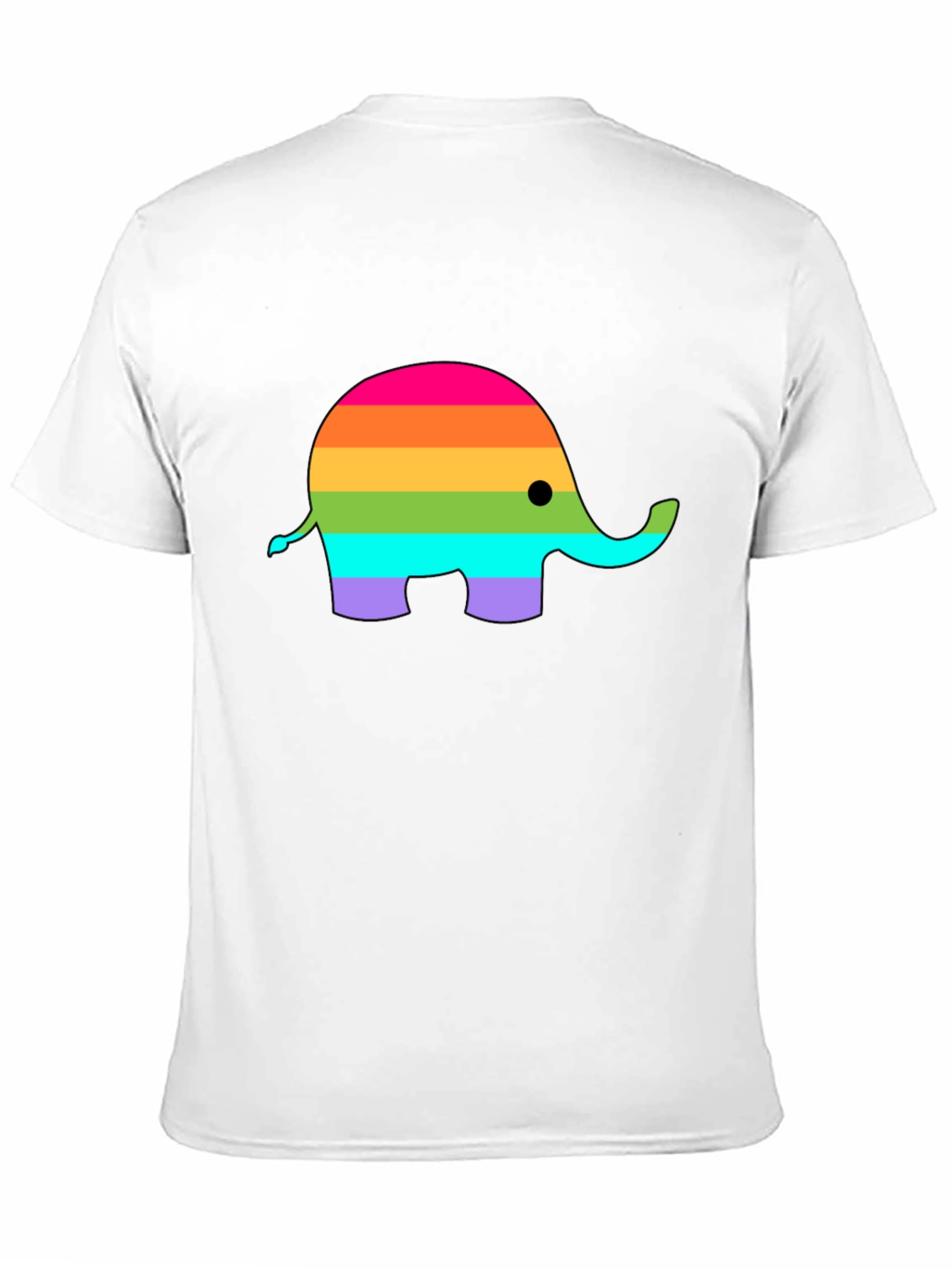 Rainbow Elephant Graphic T-Shirt