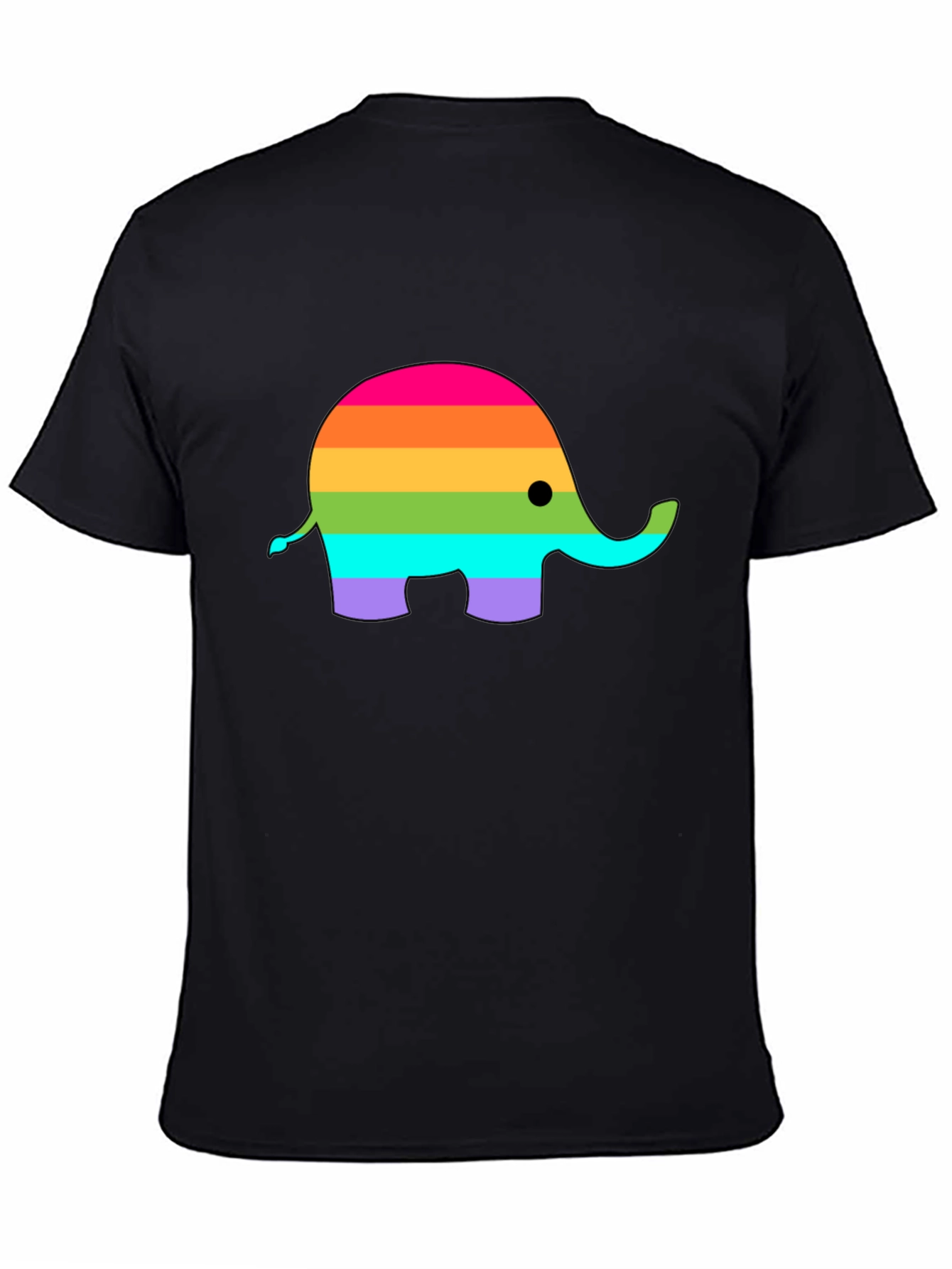 Rainbow Elephant Graphic T-Shirt
