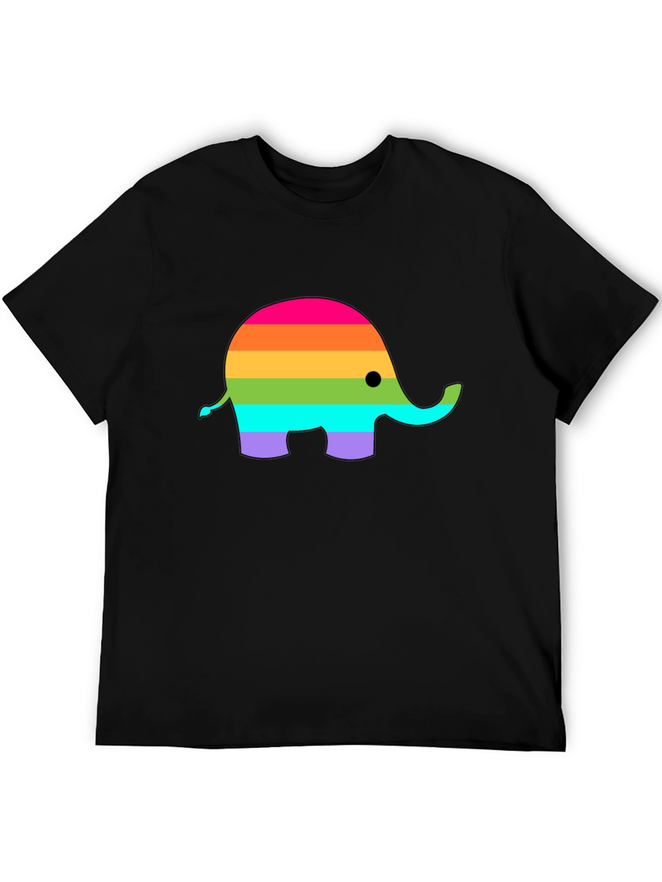 Rainbow Elephant Graphic T-Shirt
