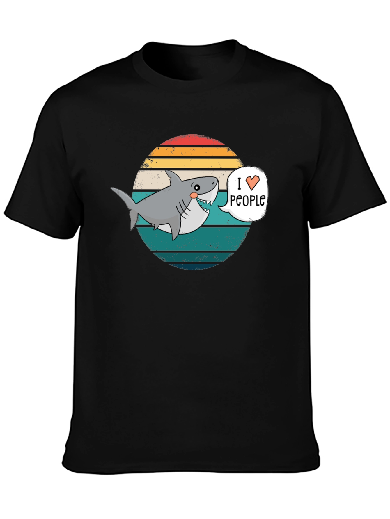 I Heart People Shark T-Shirt - Funny Graphic Tee