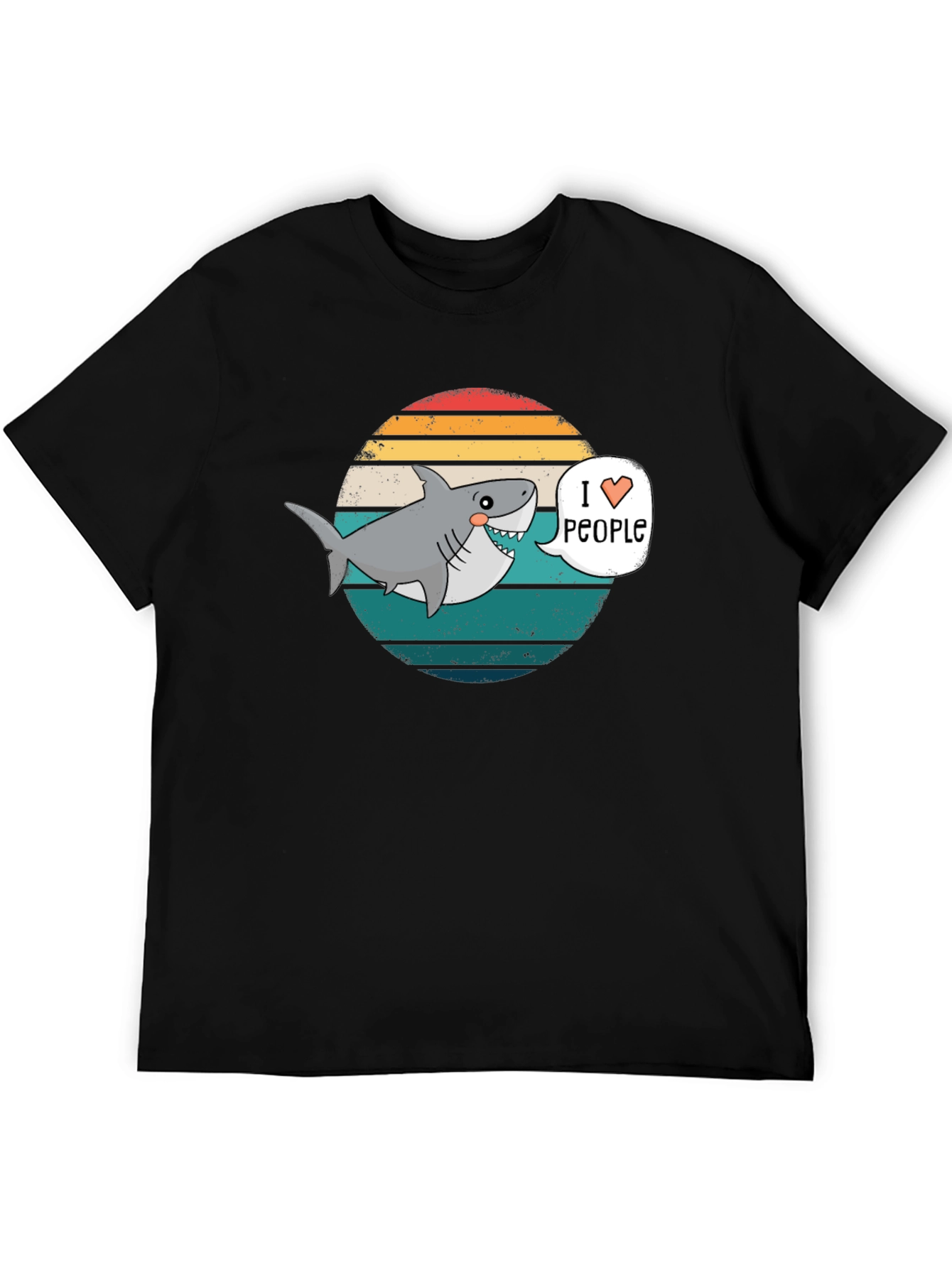 I Heart People Shark T-Shirt - Funny Graphic Tee