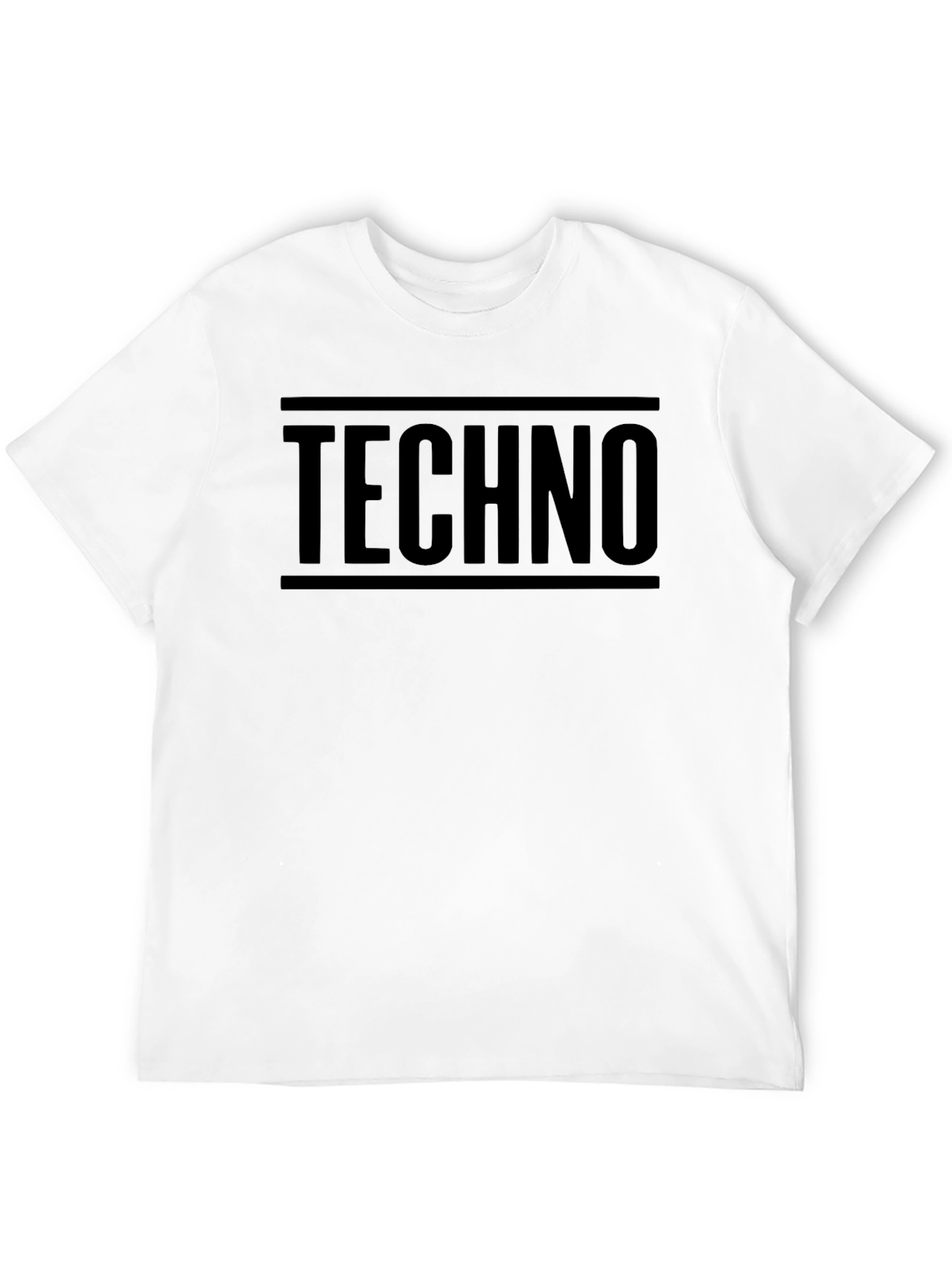Techno Graphic Tee - Black Cotton T-Shirt