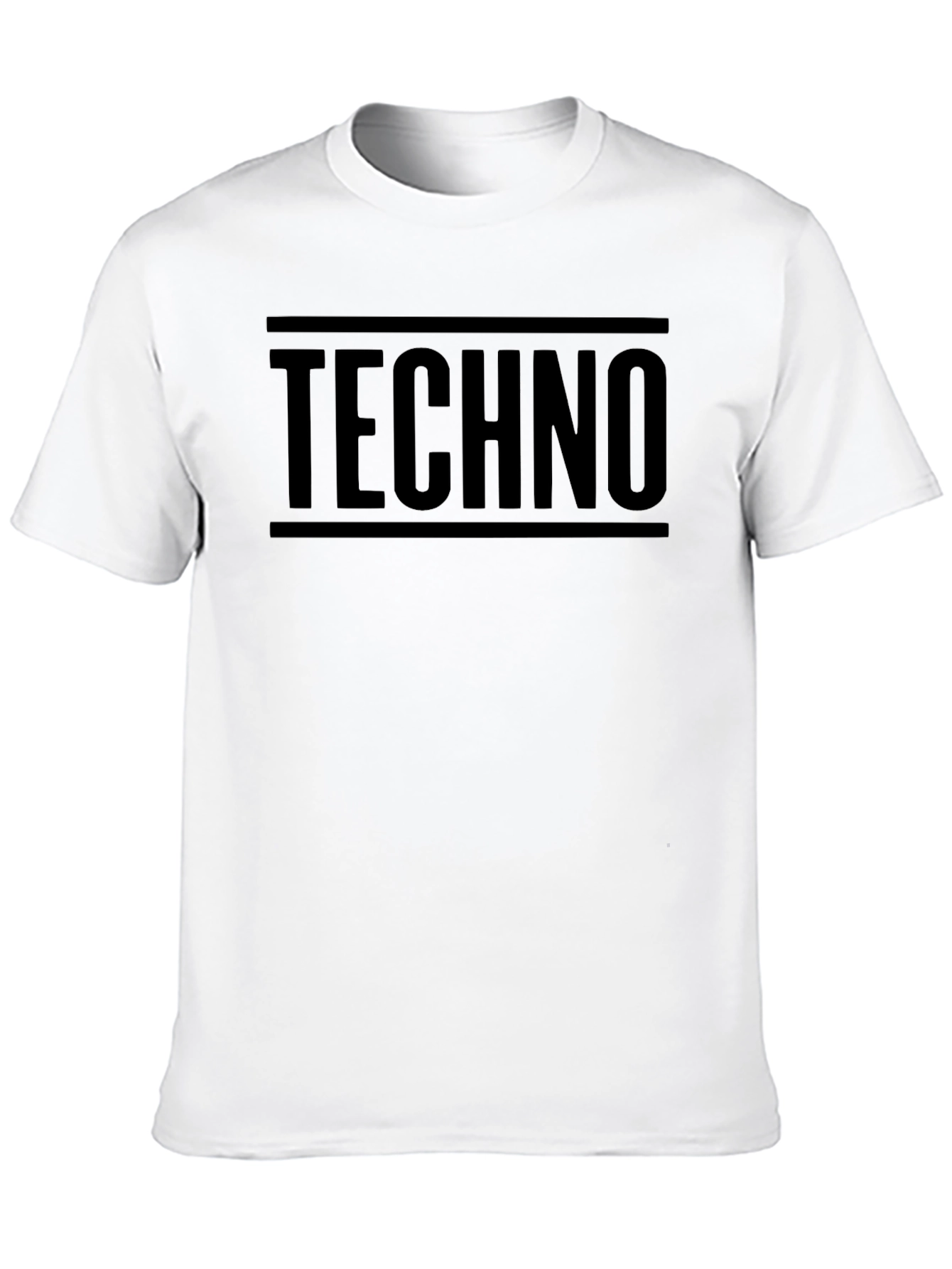 Techno Graphic Tee - Black Cotton T-Shirt