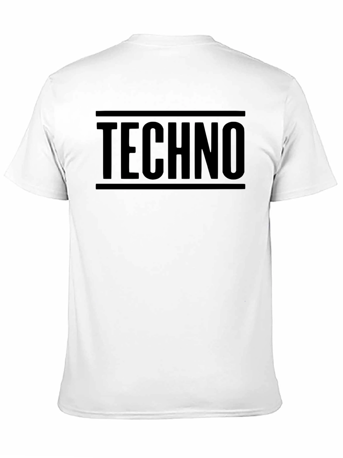 Techno Graphic Tee - Black Cotton T-Shirt