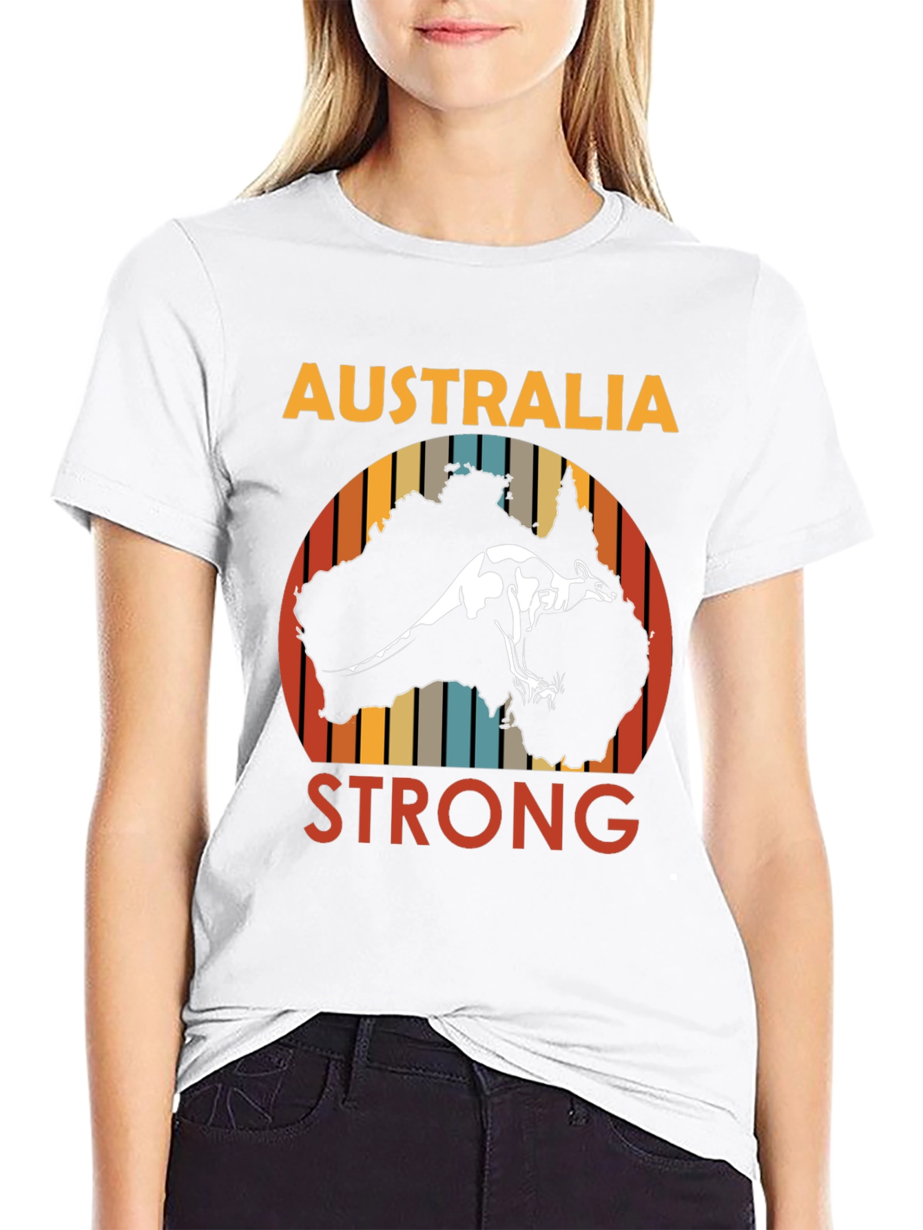 Australia Strong Kangaroo Graphic T-Shirt