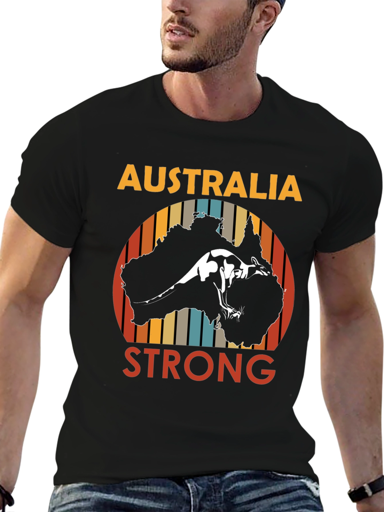 Australia Strong Kangaroo Graphic T-Shirt