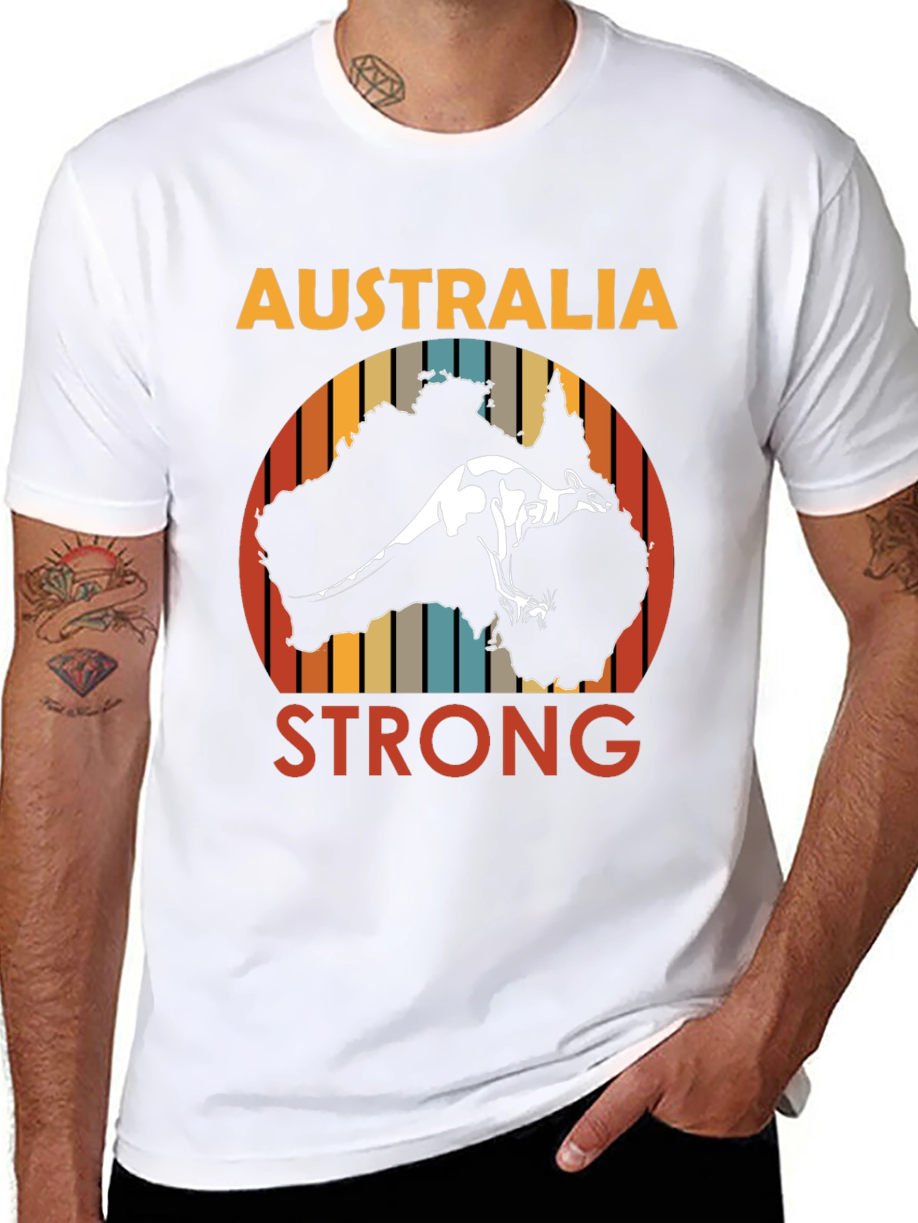 Australia Strong Kangaroo Graphic T-Shirt