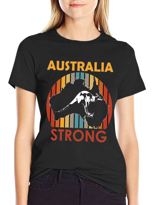 Australia Strong Kangaroo Graphic T-Shirt