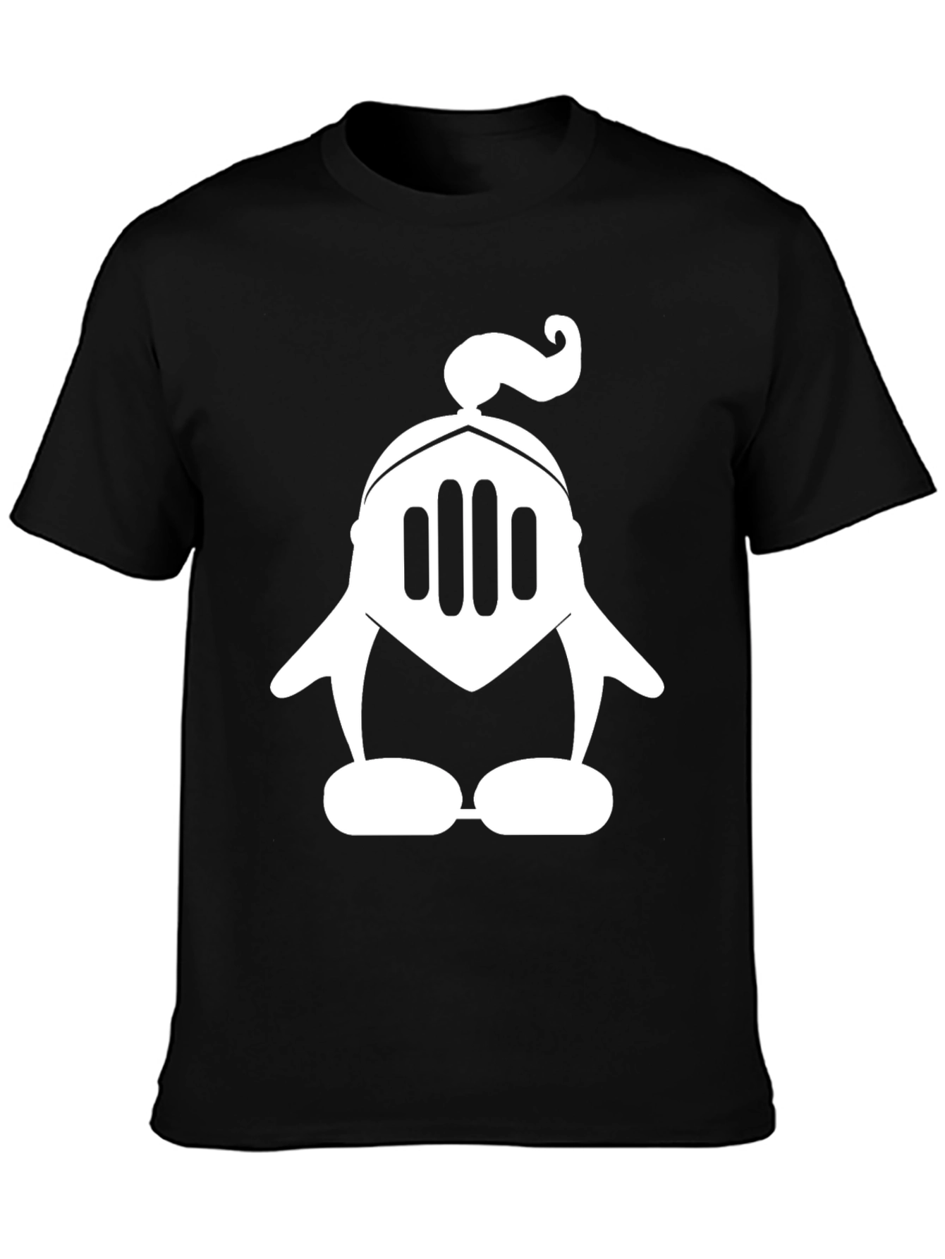 Knight Penguin Black T-Shirt - Unique Graphic Tee