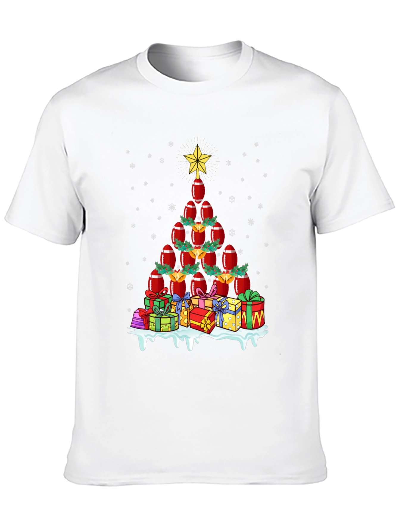 Football Christmas Tree T-Shirt Holiday Apparel