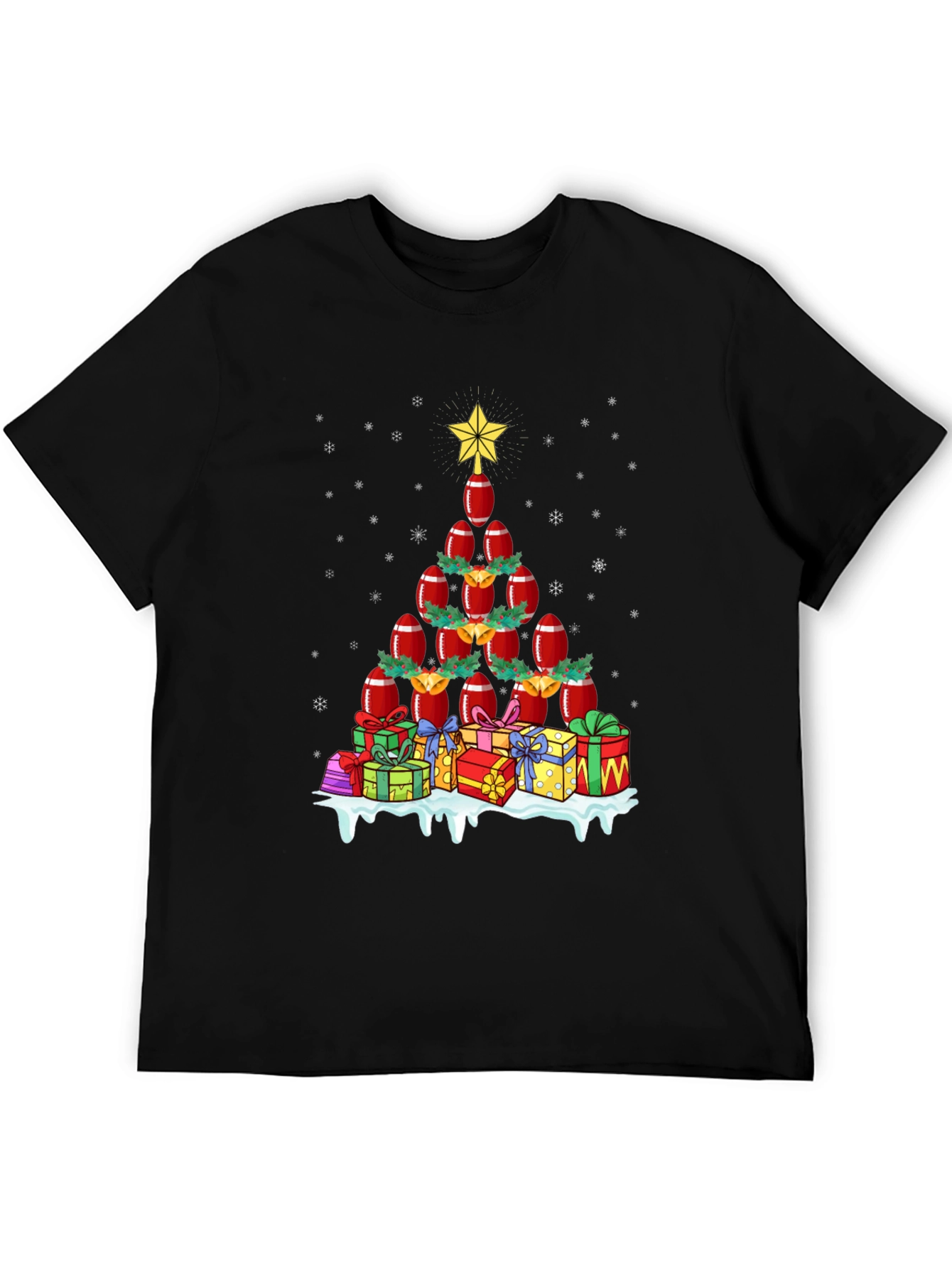Football Christmas Tree T-Shirt Holiday Apparel