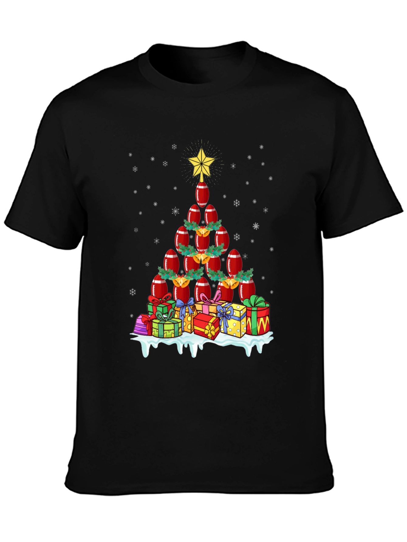 Football Christmas Tree T-Shirt Holiday Apparel