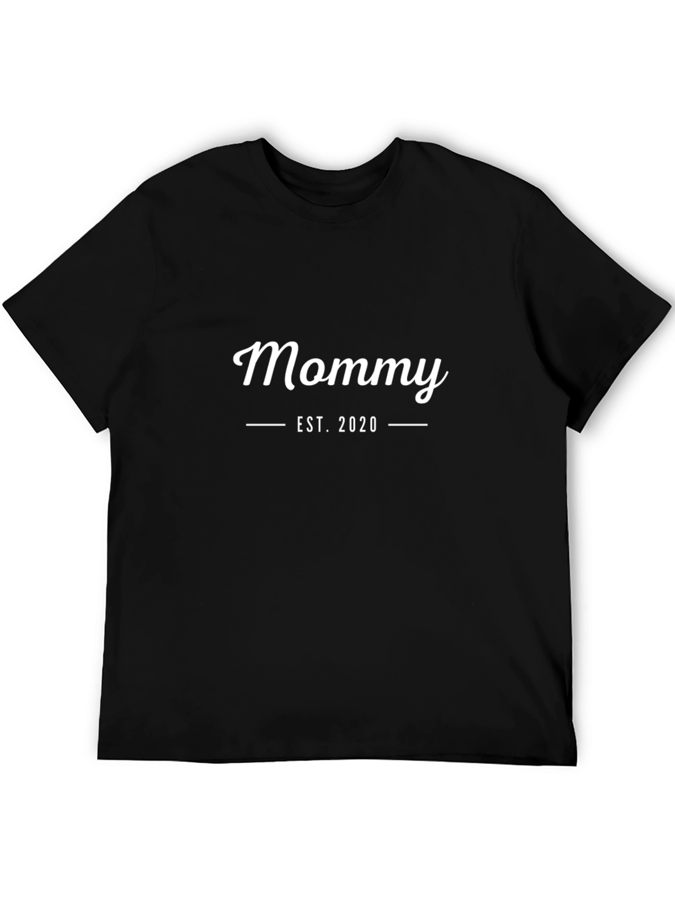 Mommy Est. 2020 Black Graphic Tee
