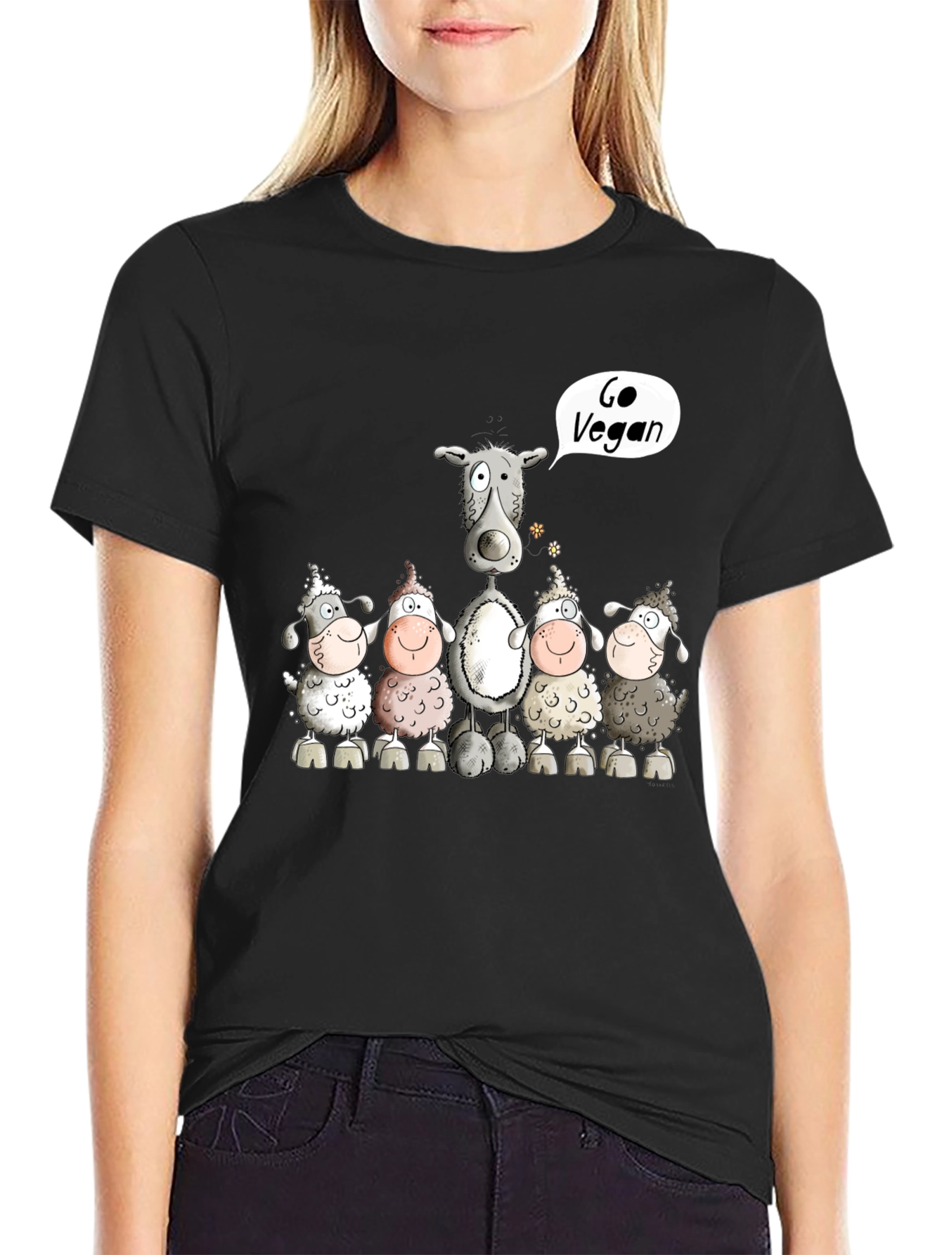 Go Vegan Sheep T-Shirt
