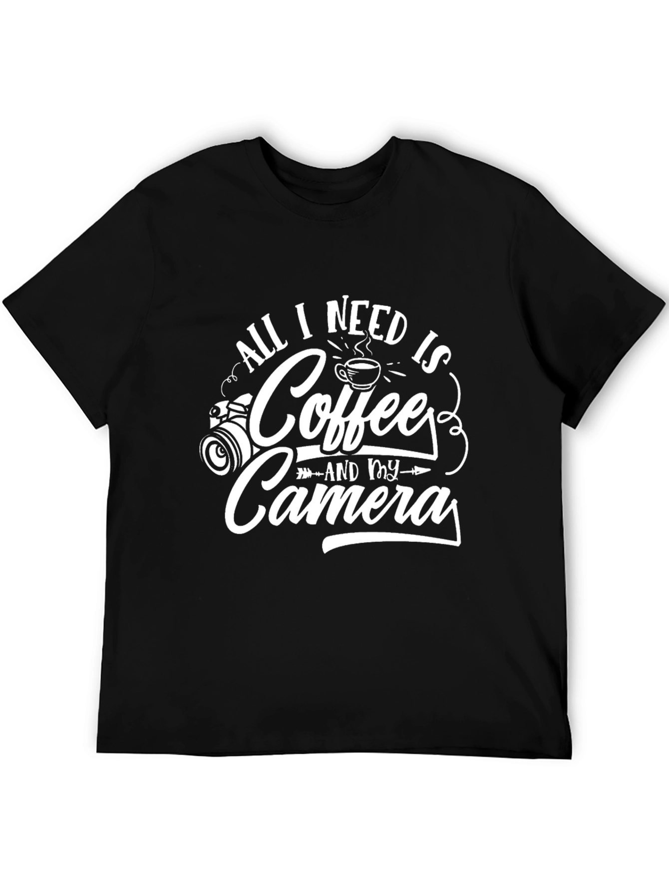 Coffee and Camera Graphic T-Shirt