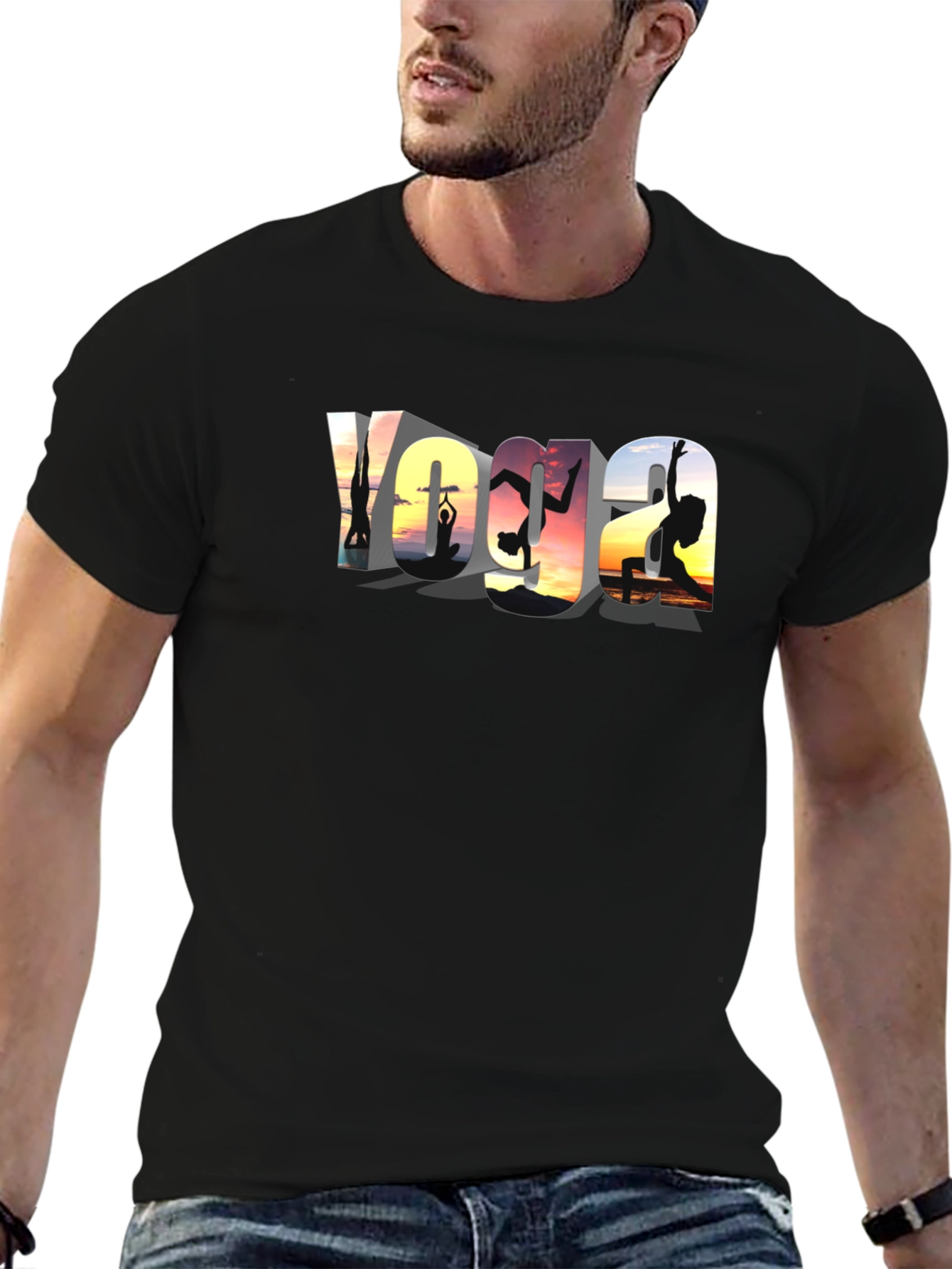 Yoga Pose Graphic T-Shirt - Meditation Design