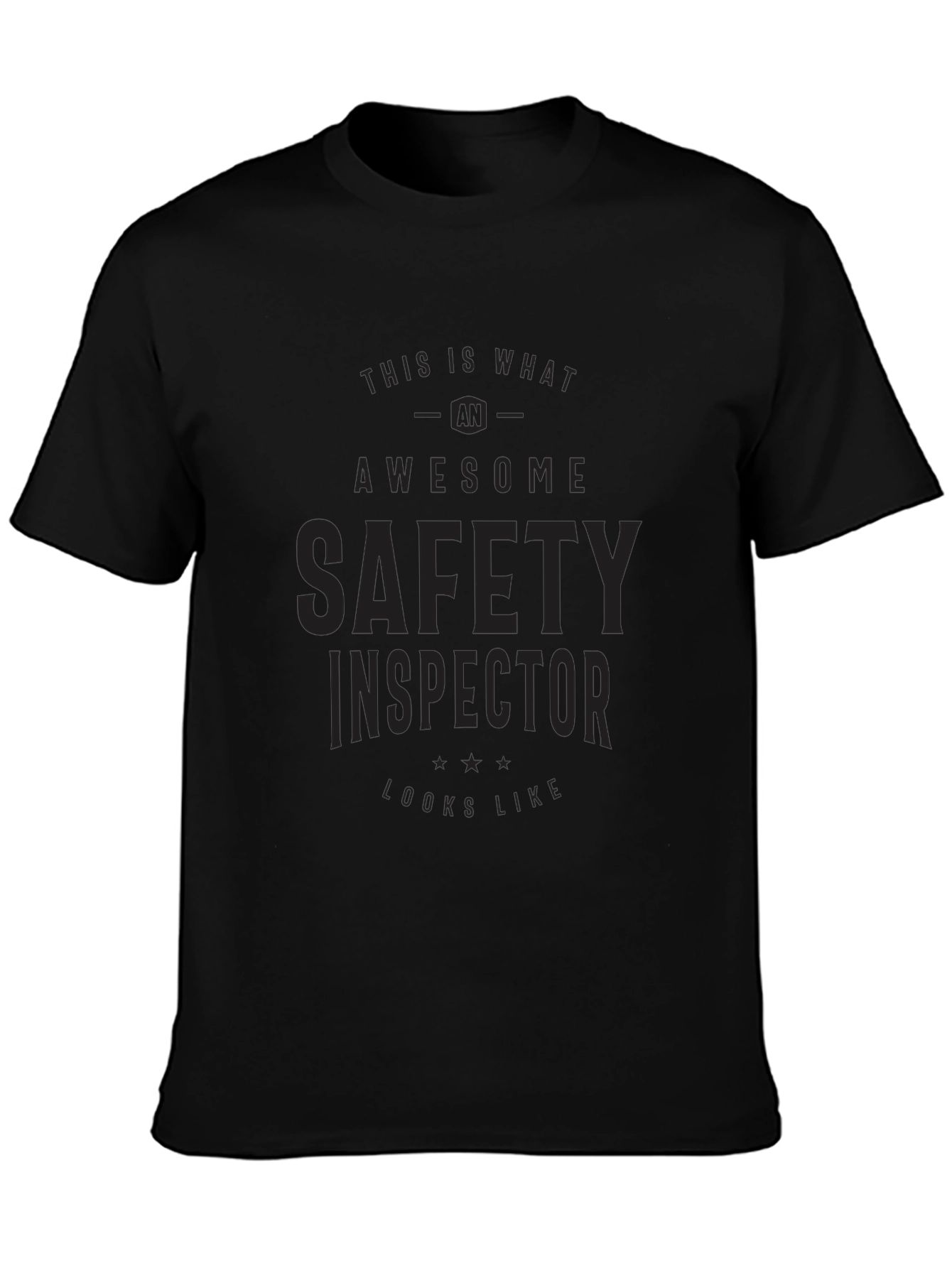 Awesome Safety Inspector Black T-Shirt