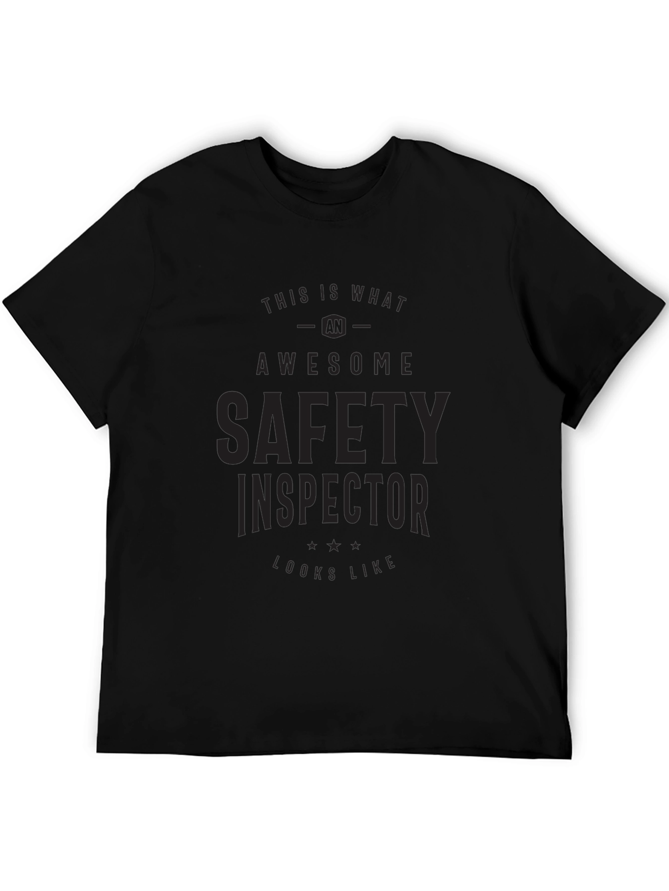 Awesome Safety Inspector Black T-Shirt