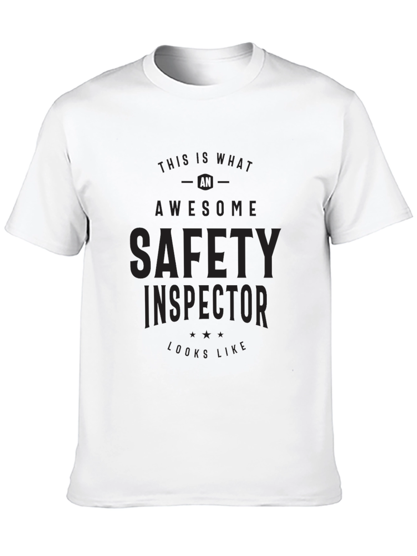 Awesome Safety Inspector Black T-Shirt