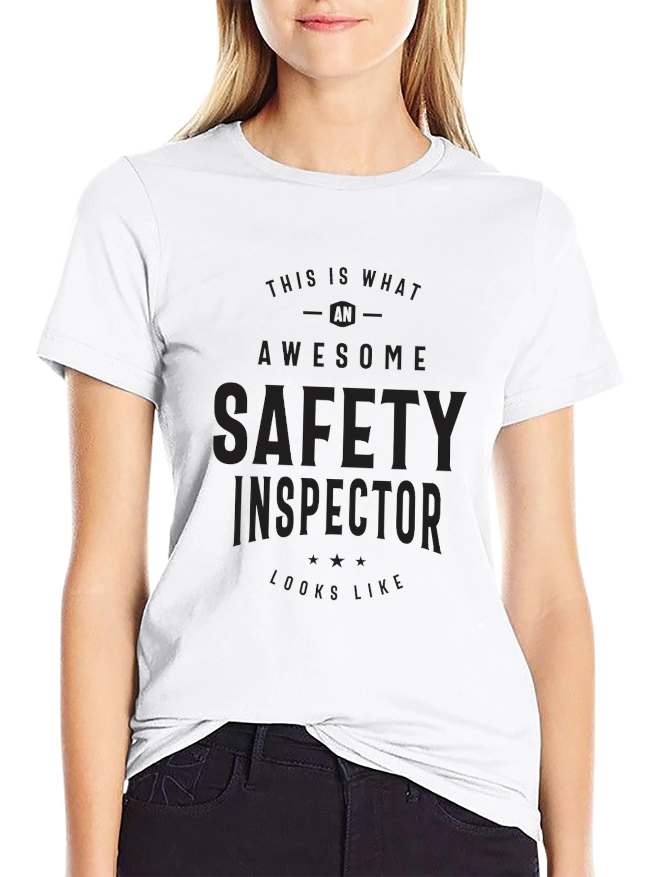 Awesome Safety Inspector Black T-Shirt