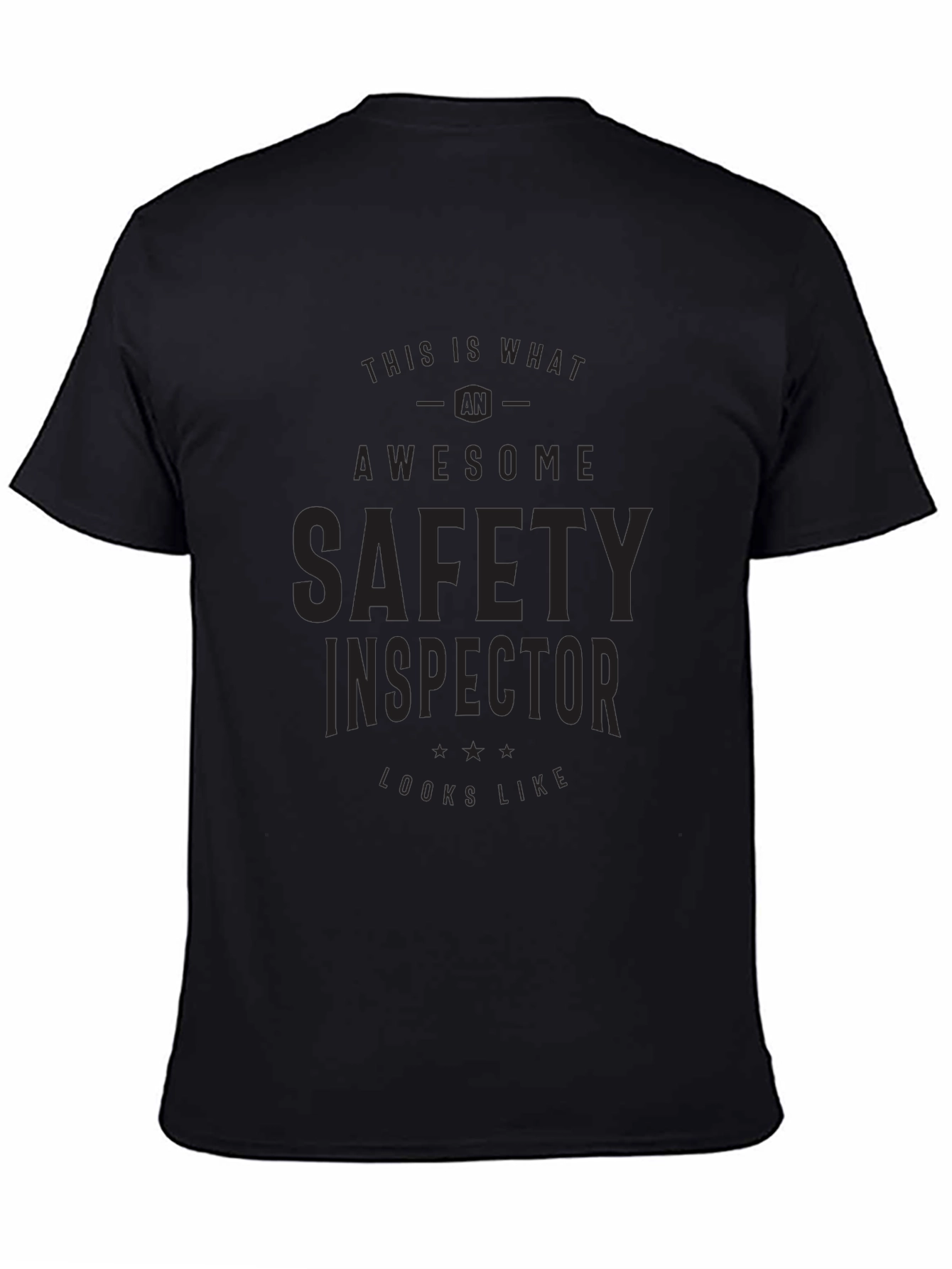 Awesome Safety Inspector Black T-Shirt