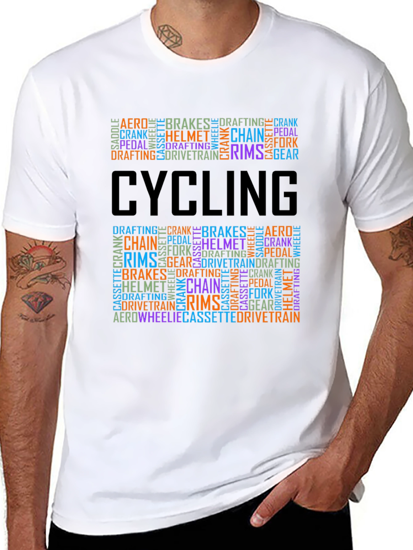 Cycling Word Art T-Shirt