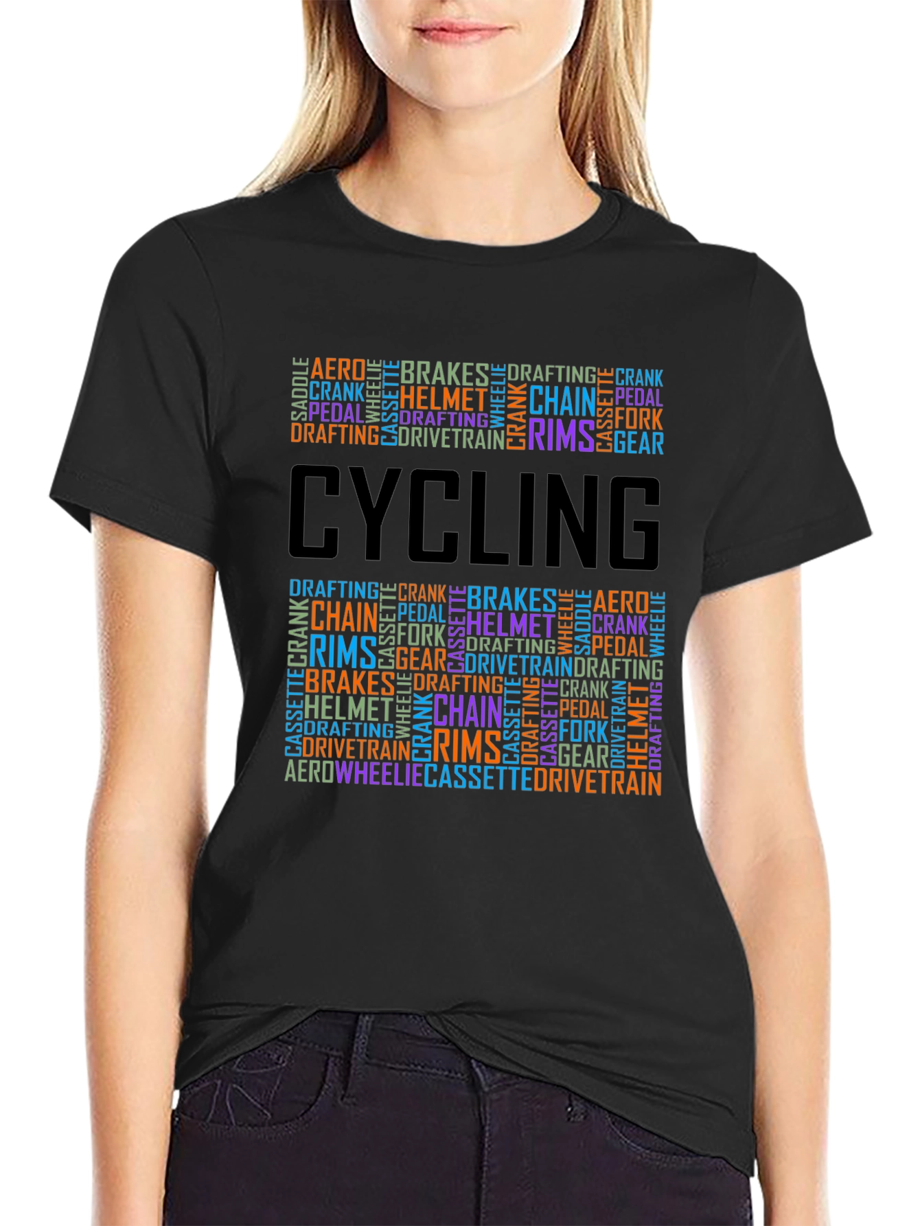 Cycling Word Art T-Shirt