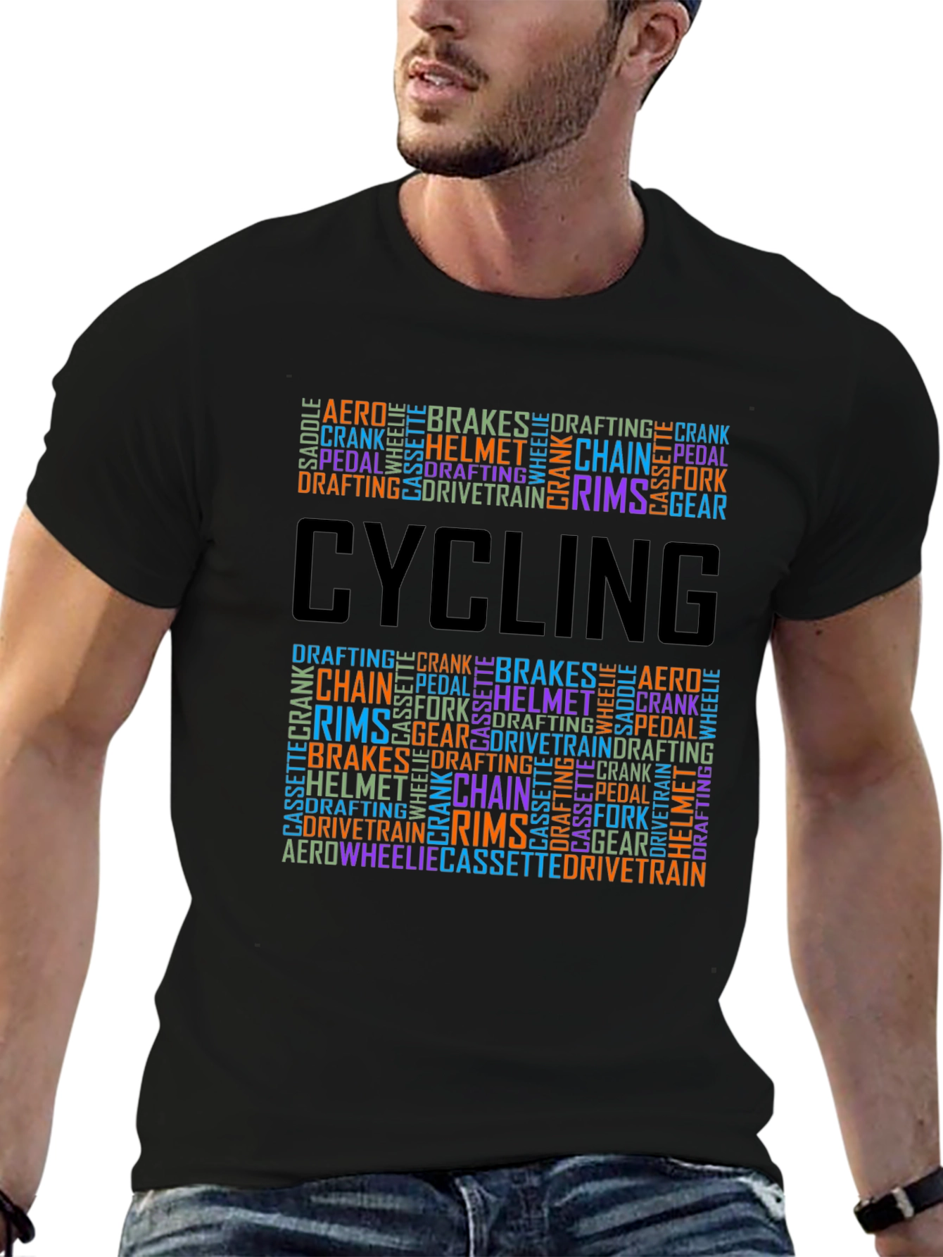 Cycling Word Art T-Shirt